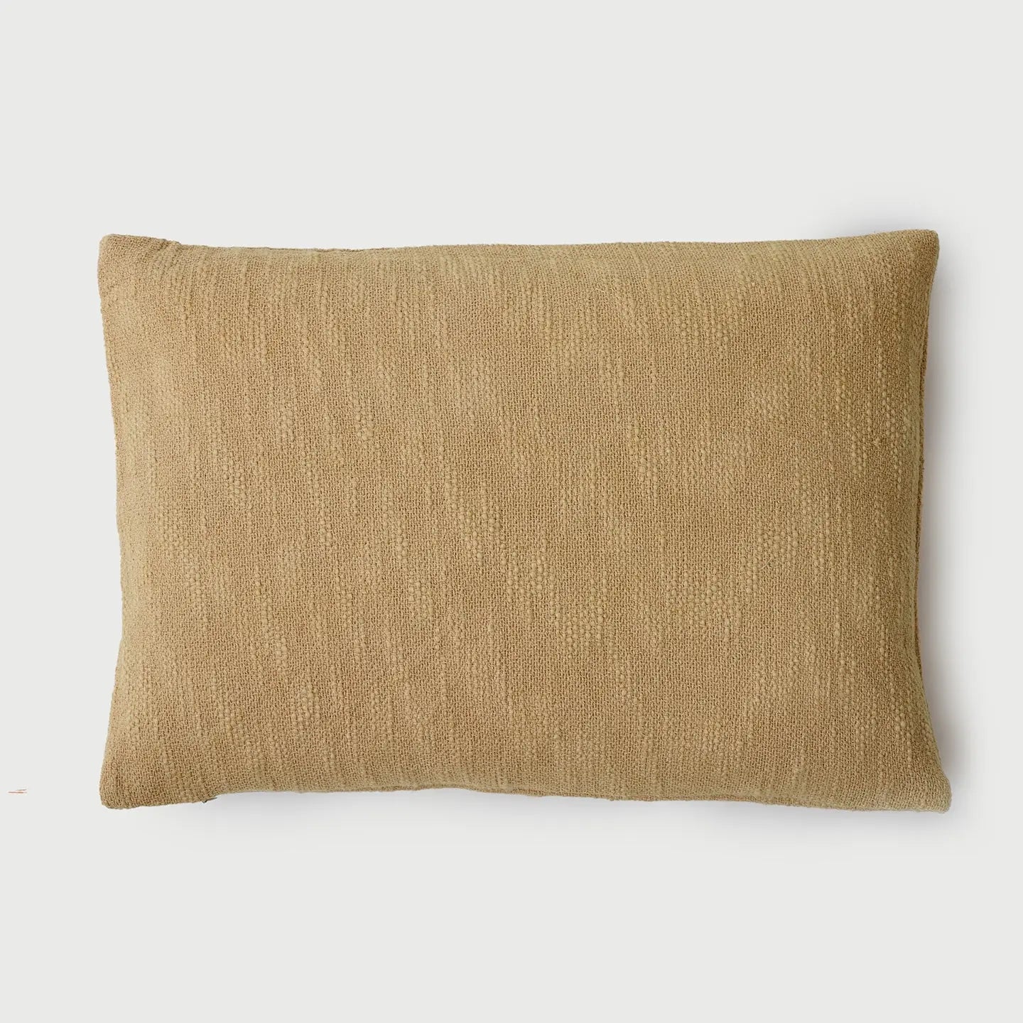 Cotton Slub Beige Oblong Cushion Cover SanctuaryLiving