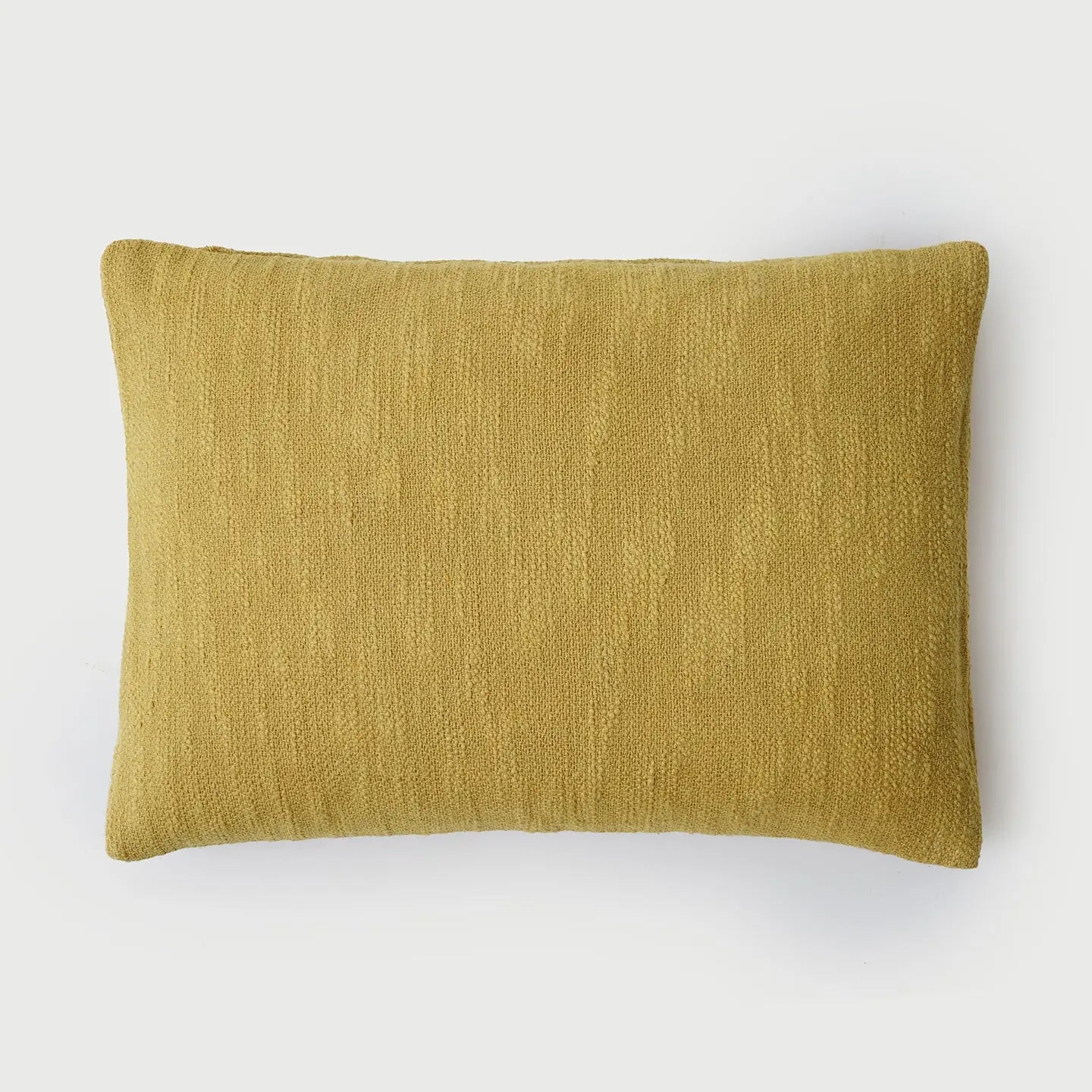 Cotton Slub Ochre Oblong Cushion Cover SanctuaryLiving