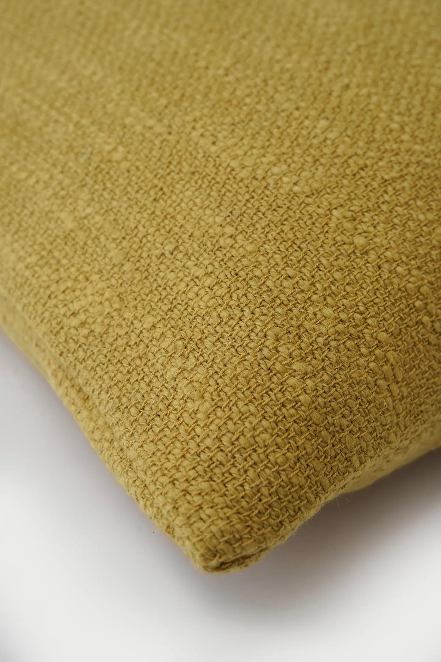 Cotton Slub Ochre Oblong Cushion Cover SanctuaryLiving