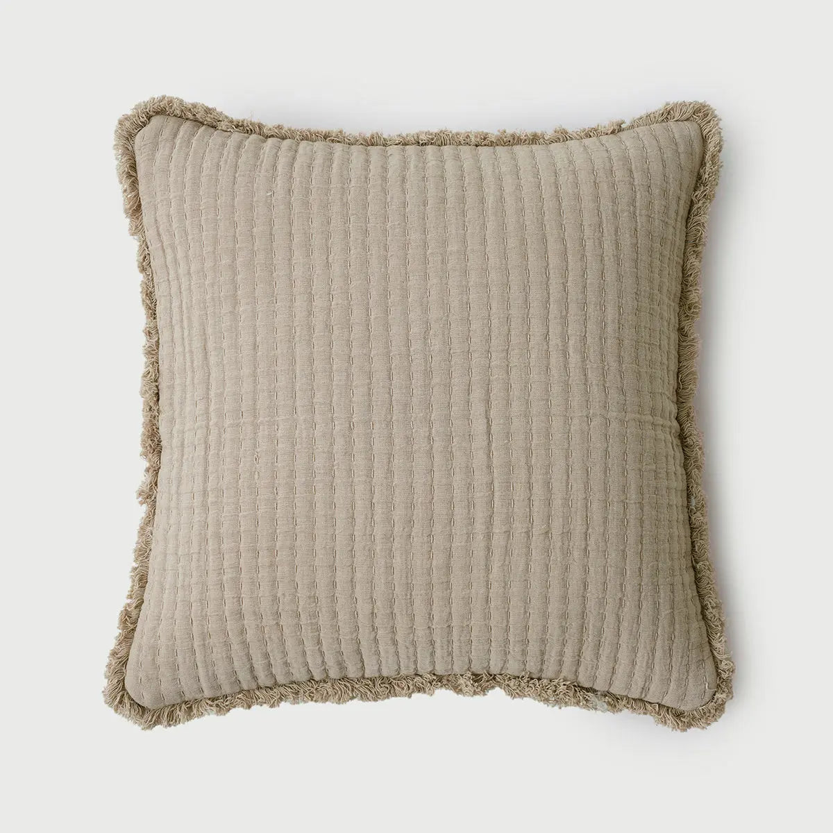 Trail Beige Cotton Cushion Cover SanctuaryLiving