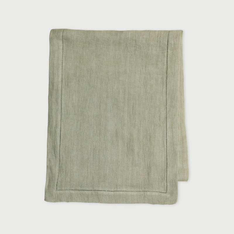 Linen Sage Table Runner and Napkins Gift Set