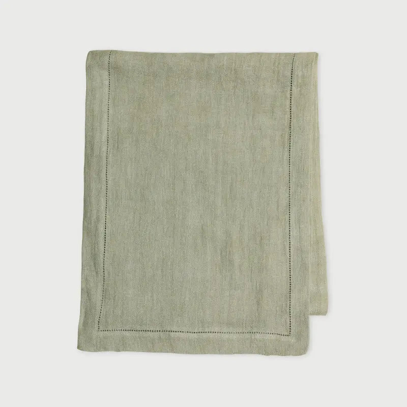 Linen Sage Table Runner and Napkins Gift Set SanctuaryLiving