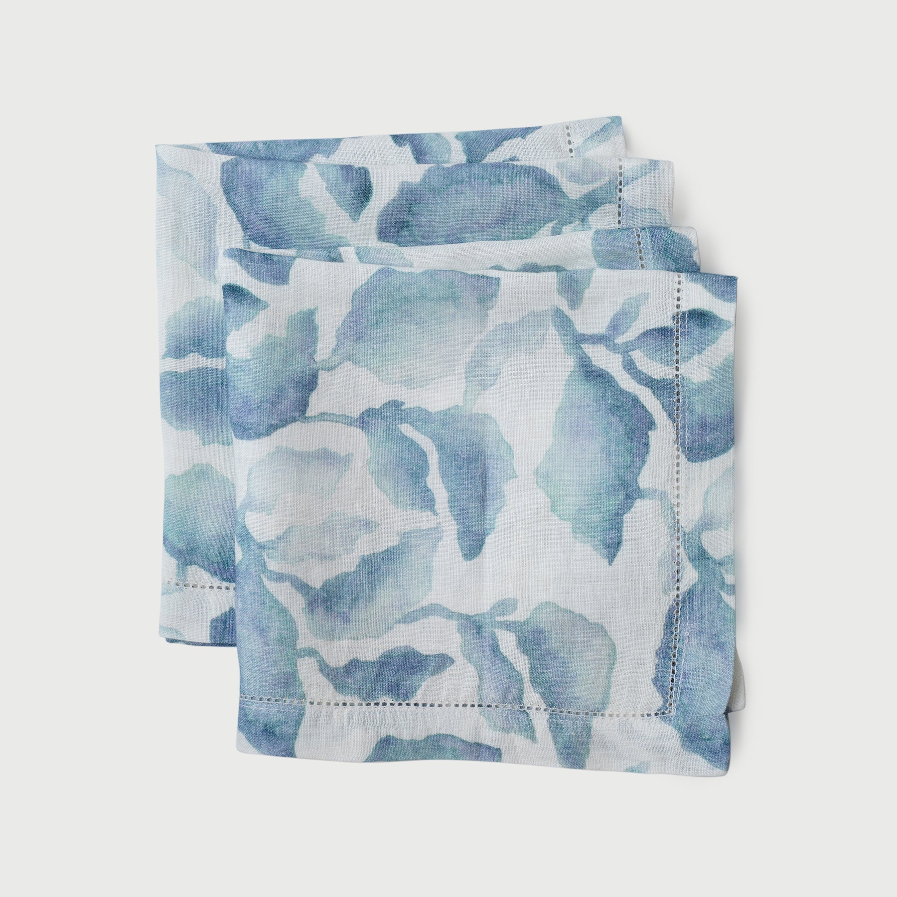 Linen Blue Table Mats and Napkins Gift Set