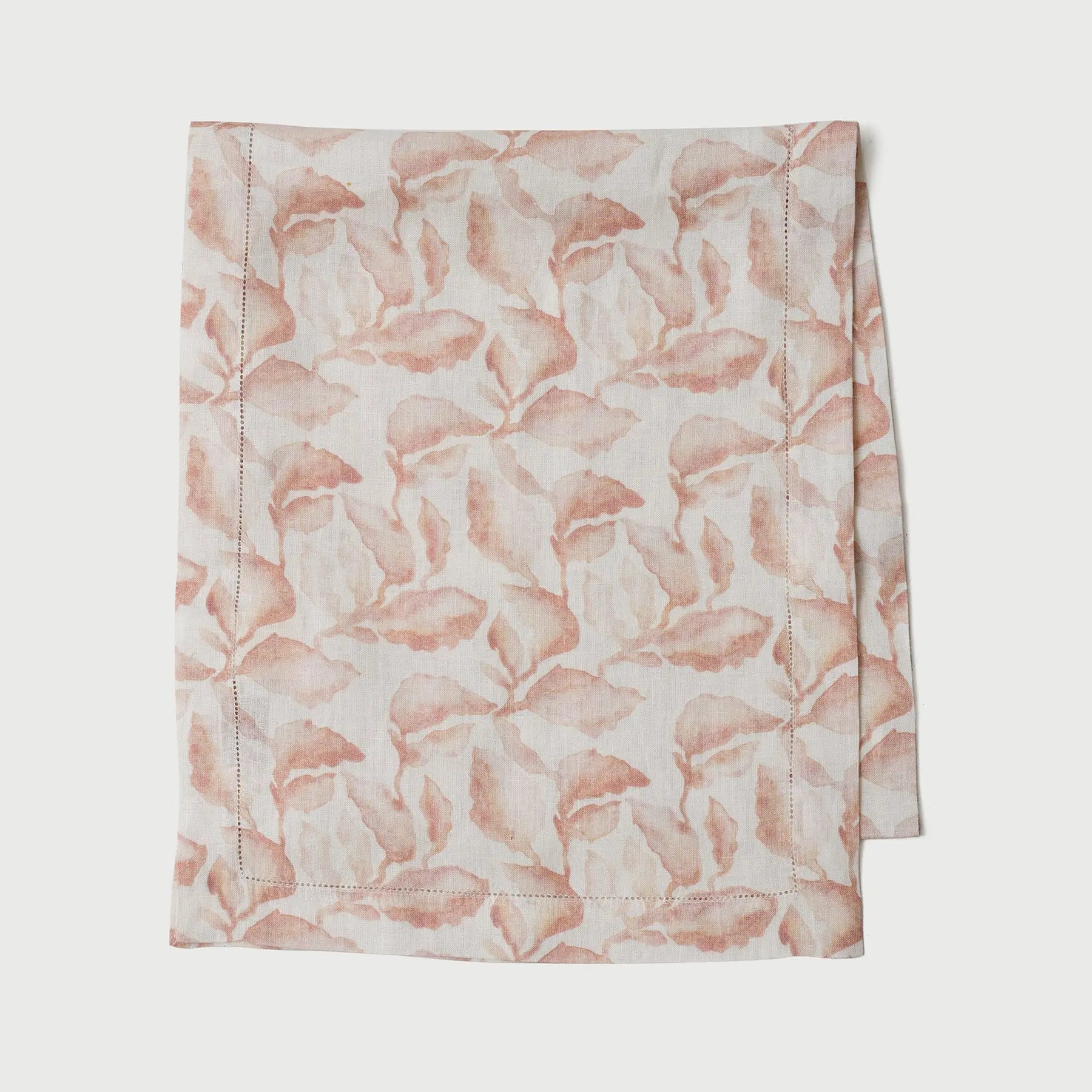 Cascade Blush Linen Table Runner SanctuaryLiving