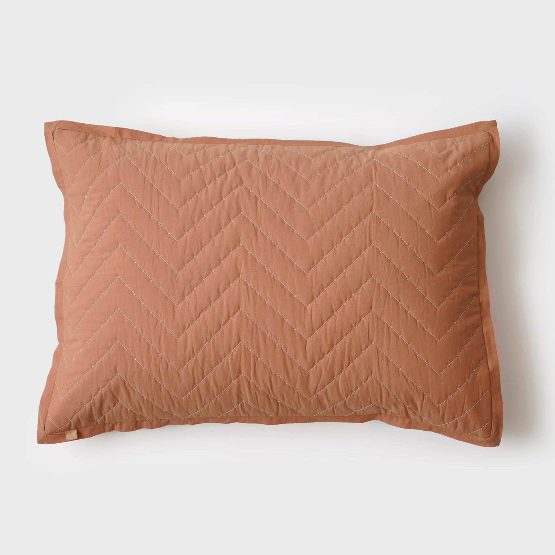 Chevron Blush Quilted Cotton Bedding Set