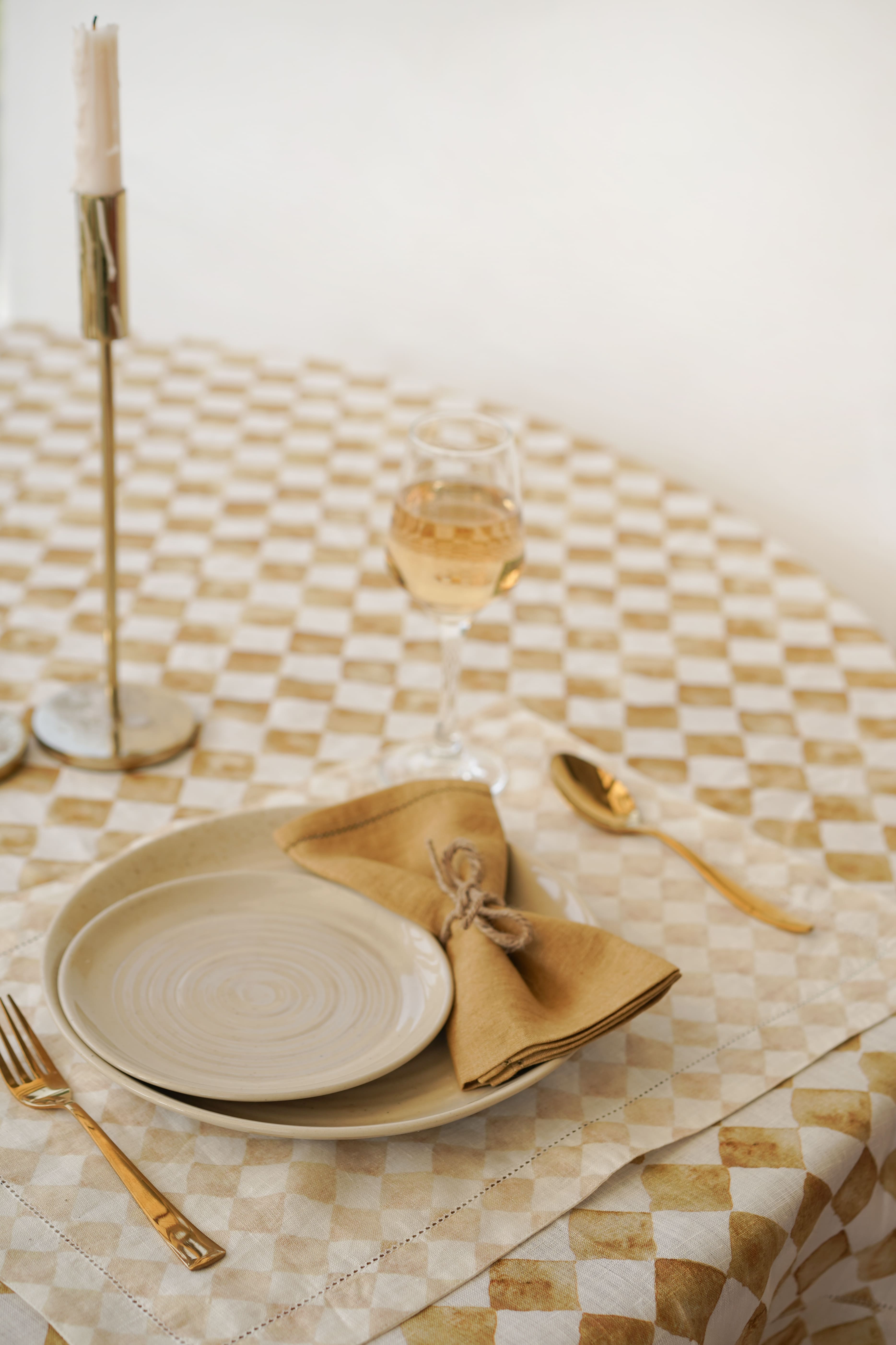 Ochre Linen Table Napkins-Set of 2