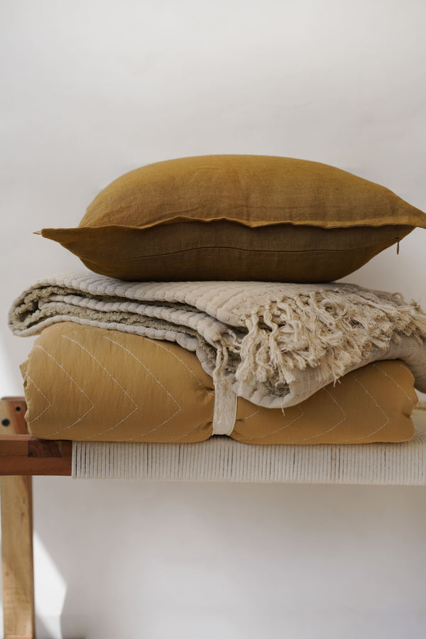 Tan Brown Linen Cushion Cover