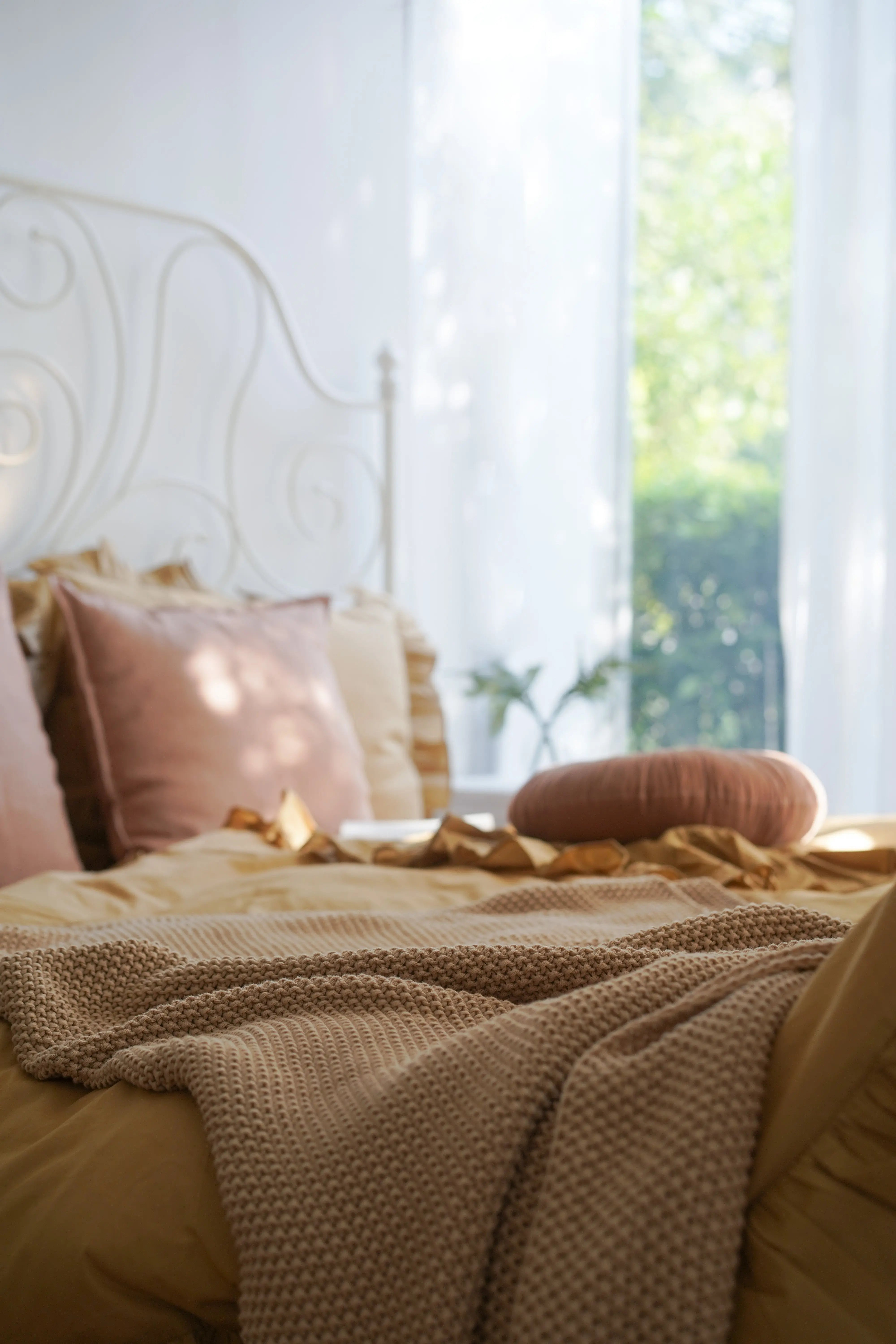 Beige Moss Knit Throw SanctuaryLiving