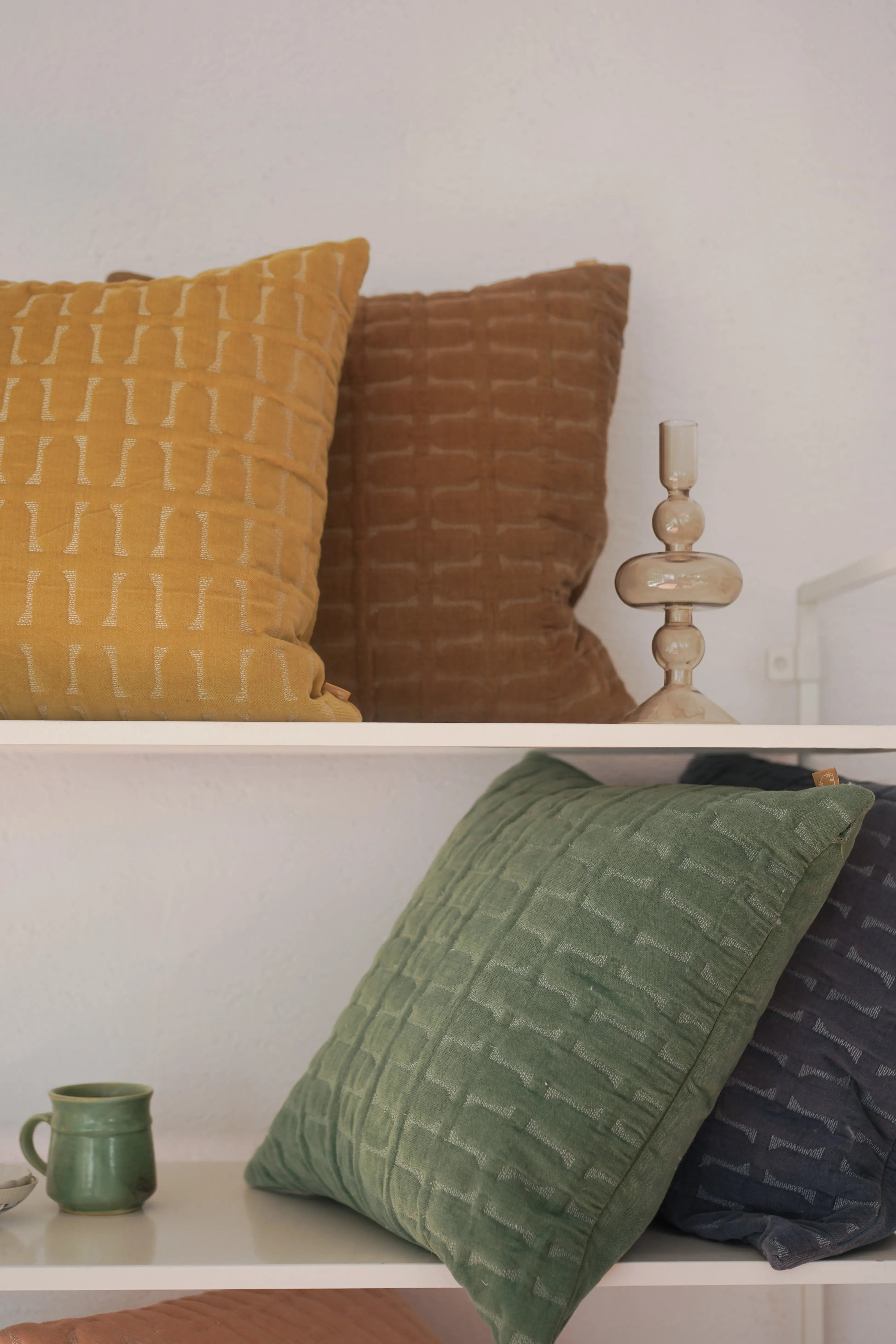 Twig Fern Embroidered Velvet Cushion Cover SanctuaryLiving