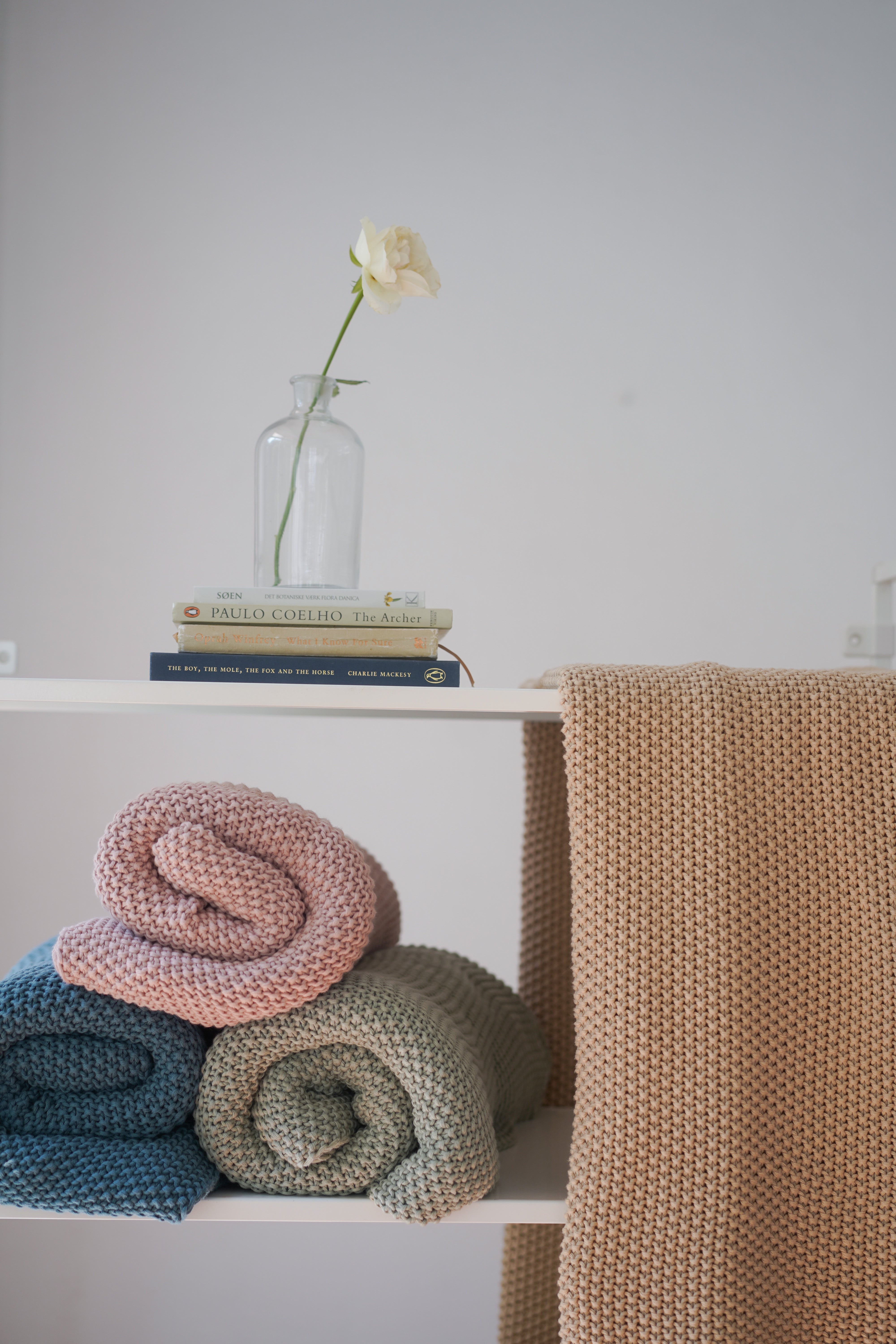Sage Moss Knit Throw