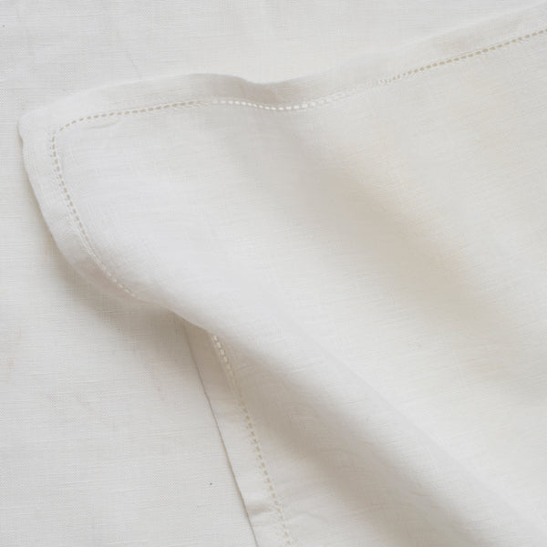 Linen White Table Napkins | Set of 2