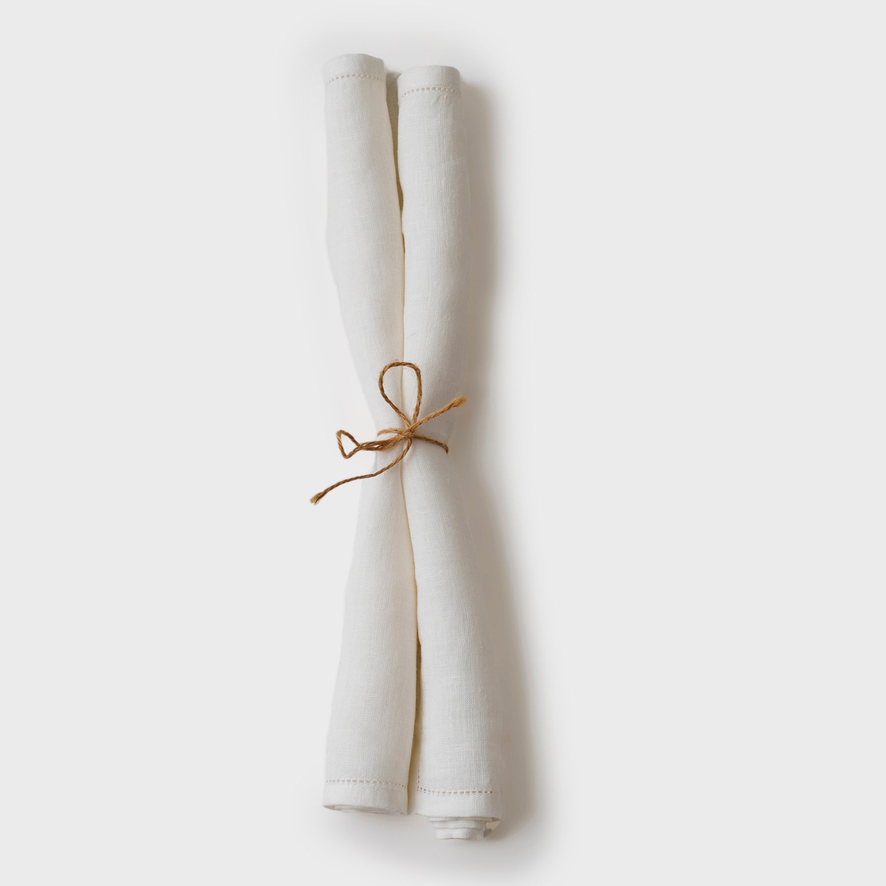 White Linen Table Napkins | Set of 2