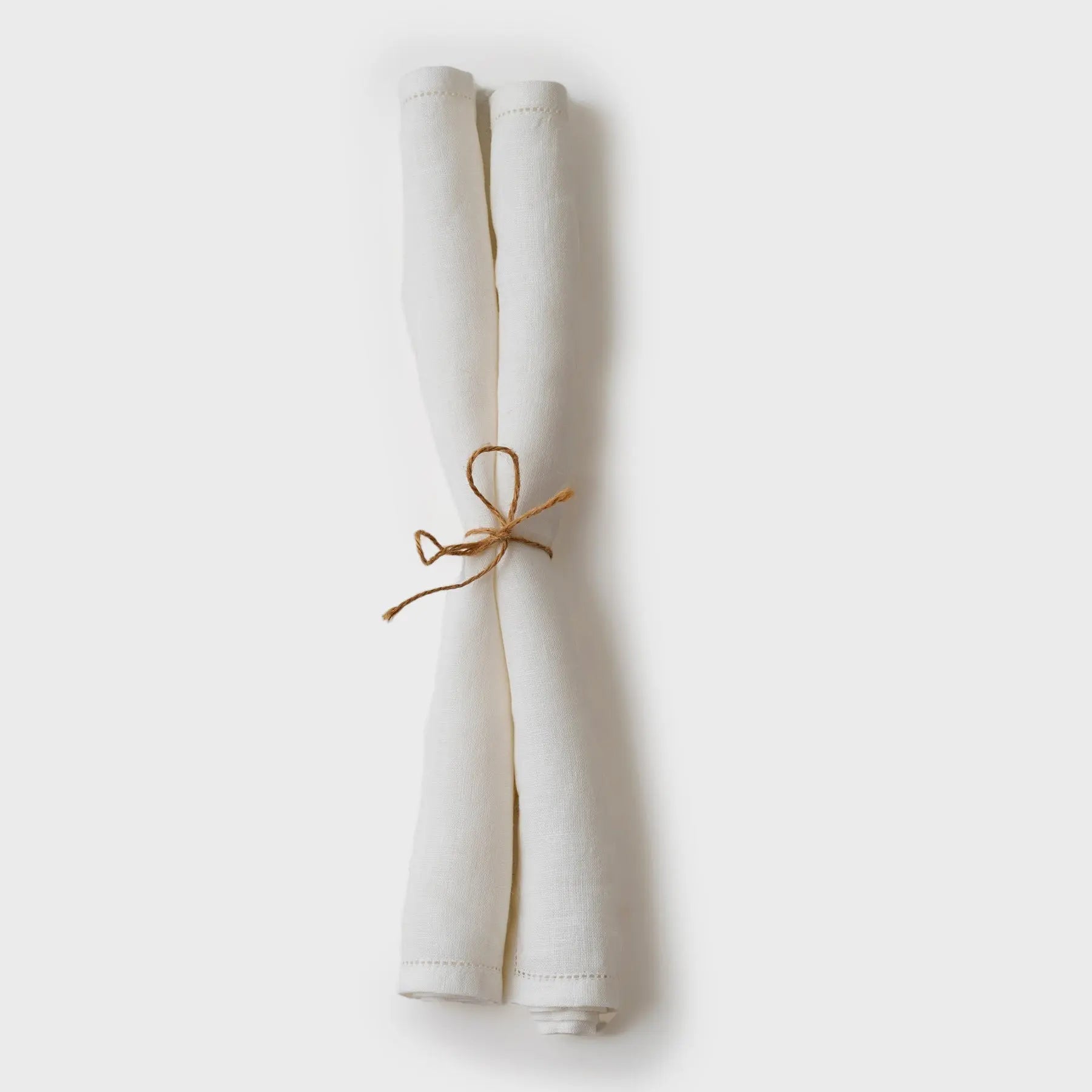 White Linen Table Napkins-Set of 2 SanctuaryLiving