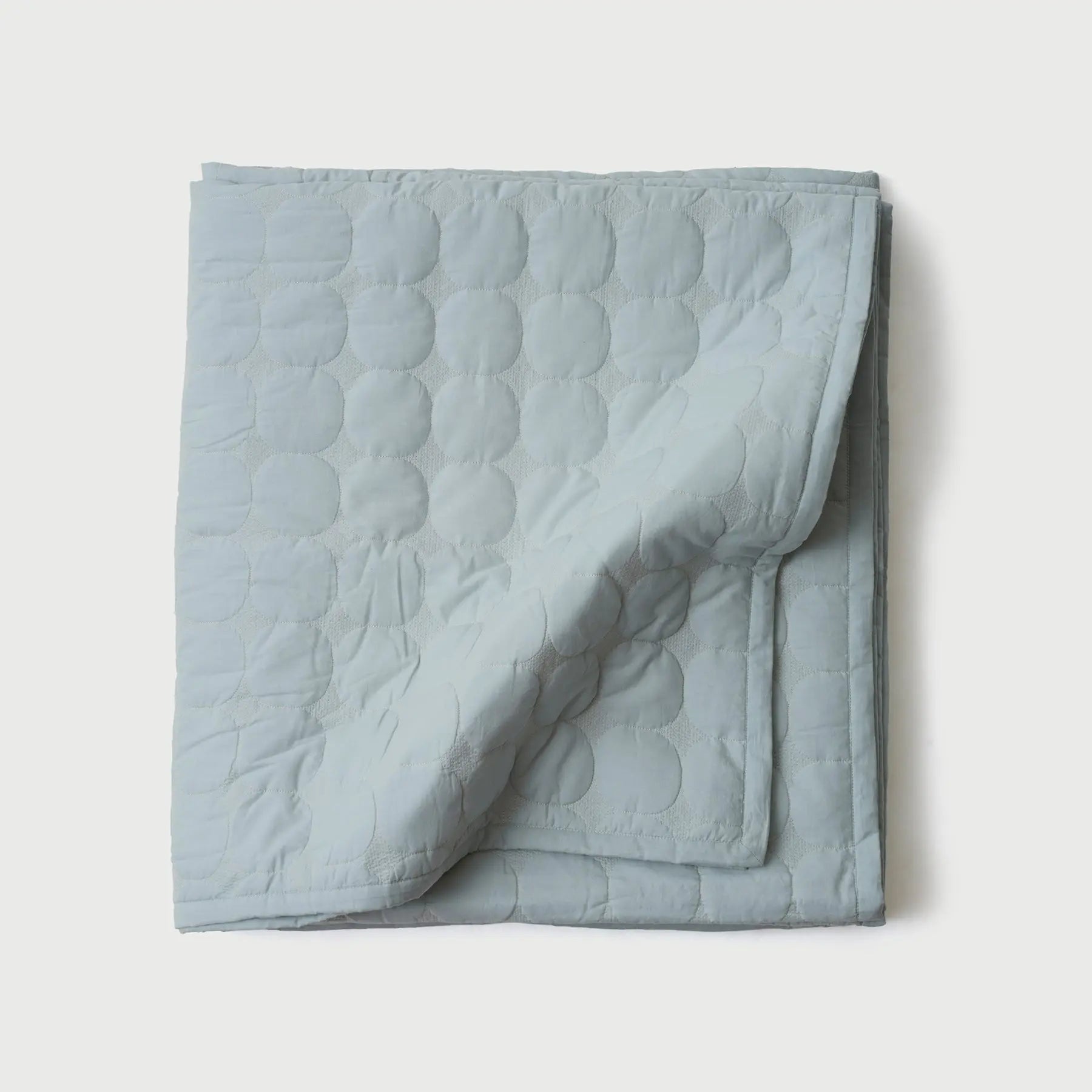 Zen Baby Blue Quilted Cotton Bedding Set SanctuaryLiving