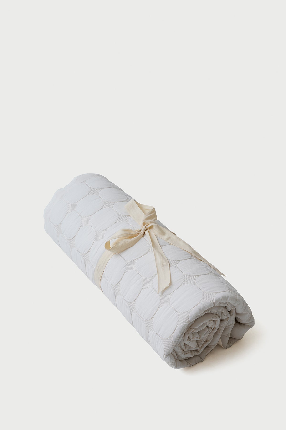 Zen Ivory Quilted Cotton Bedding Set
