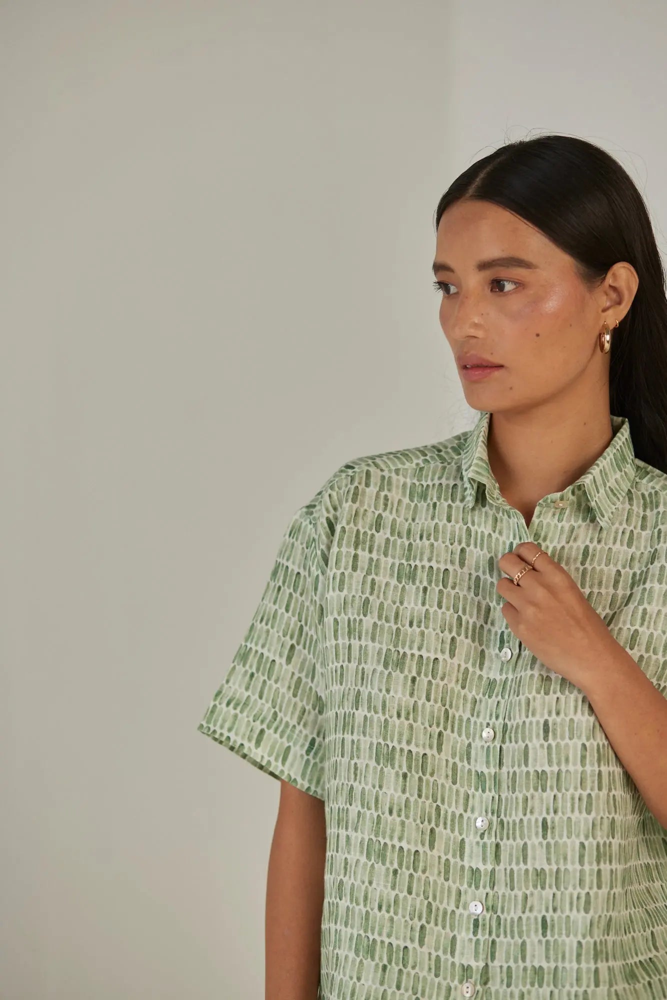 Echo Speckle Green Shirt SanctuaryLiving