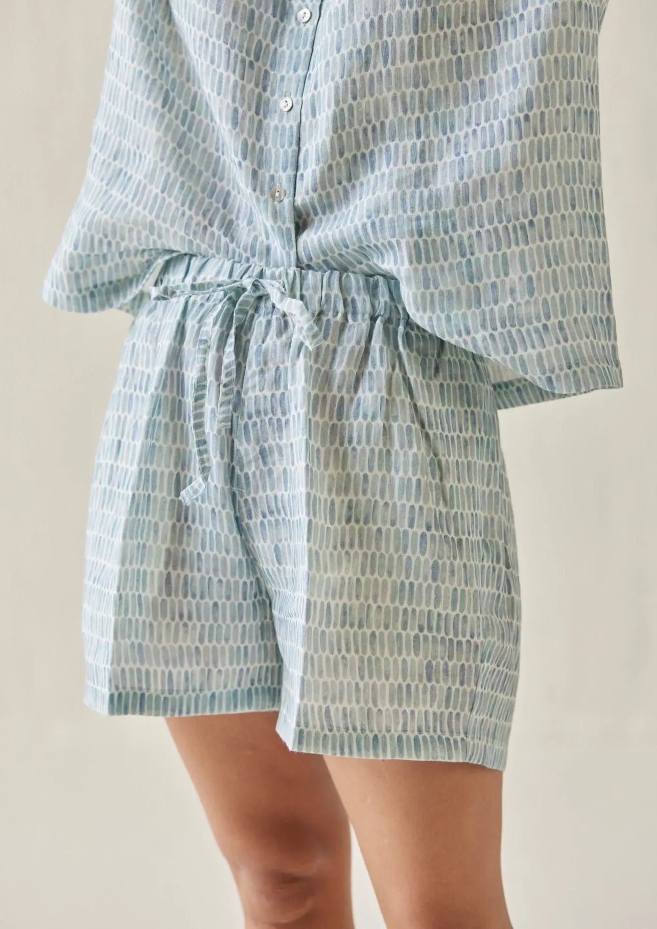 Echo Speckle Blue Shorts SanctuaryLiving