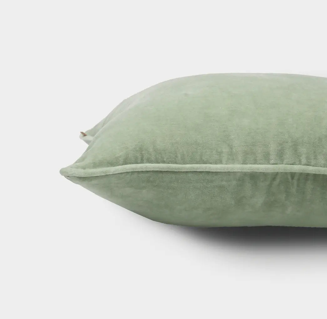 Sea Foam Green Velvet Cushion Cover SanctuaryLiving