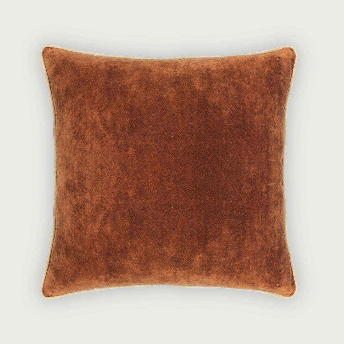Glow Burnt Orange Velvet Cushion Cover