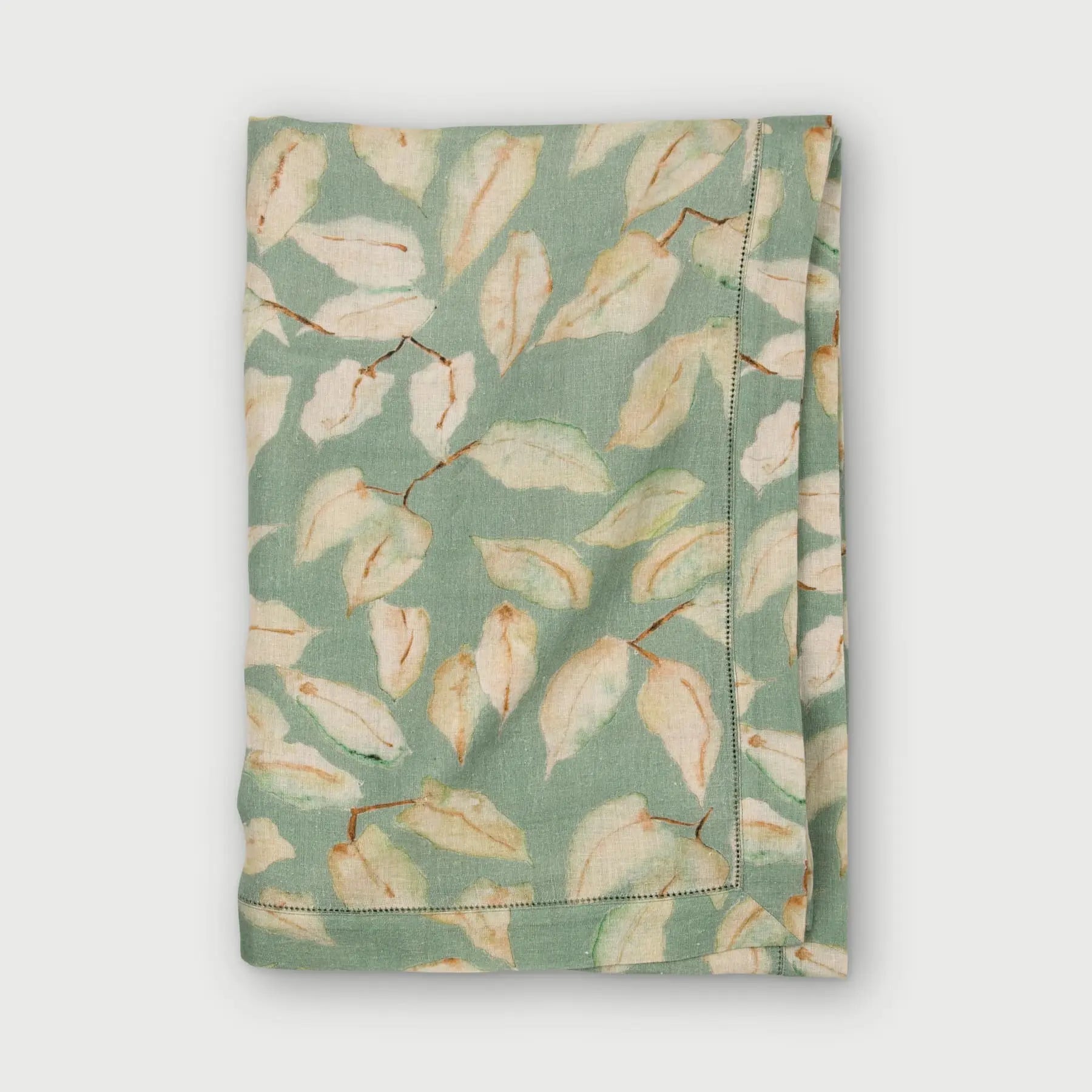 Grove Duck Egg Linen Table Cover SanctuaryLiving