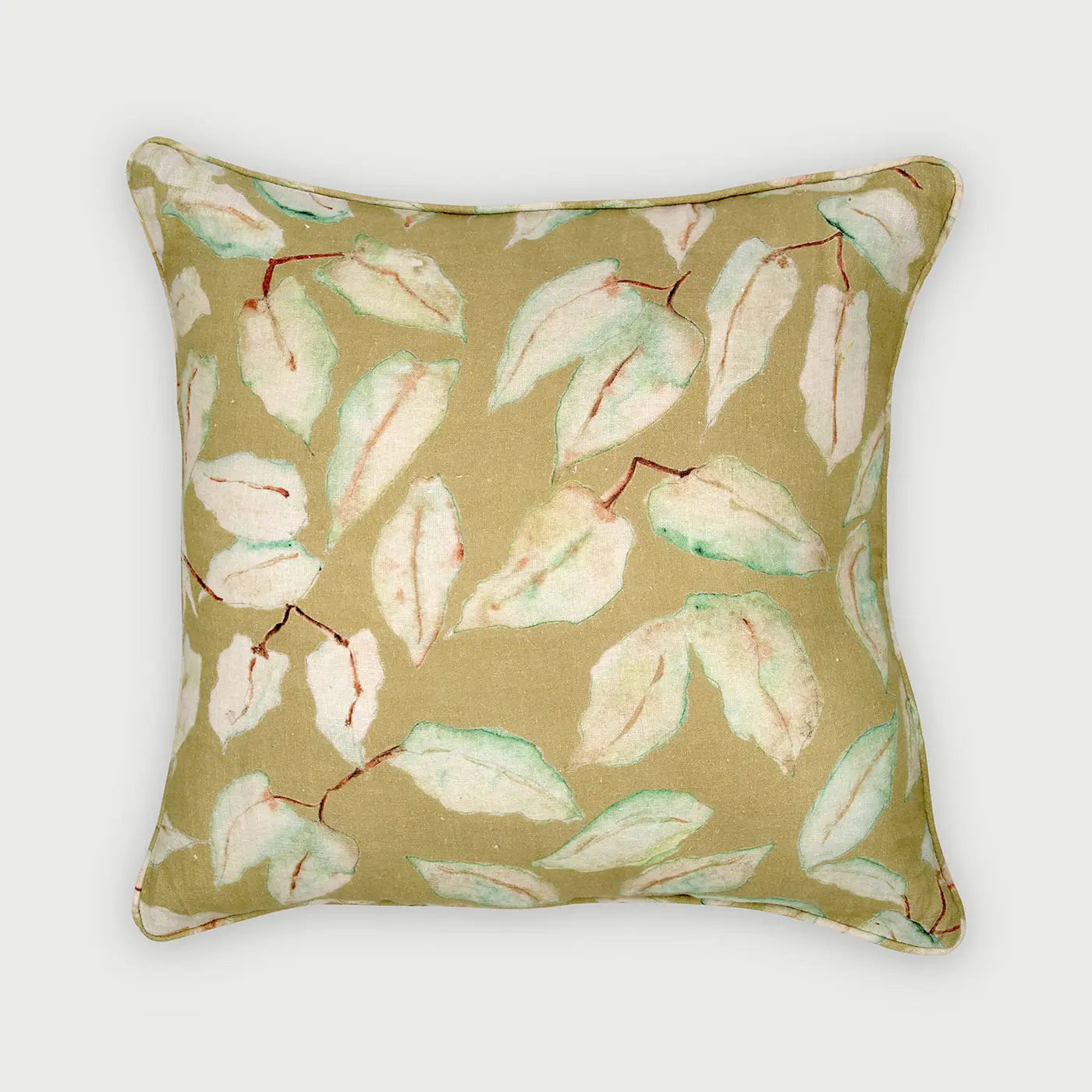 Grove Ochre Linen Cushion Cover SanctuaryLiving