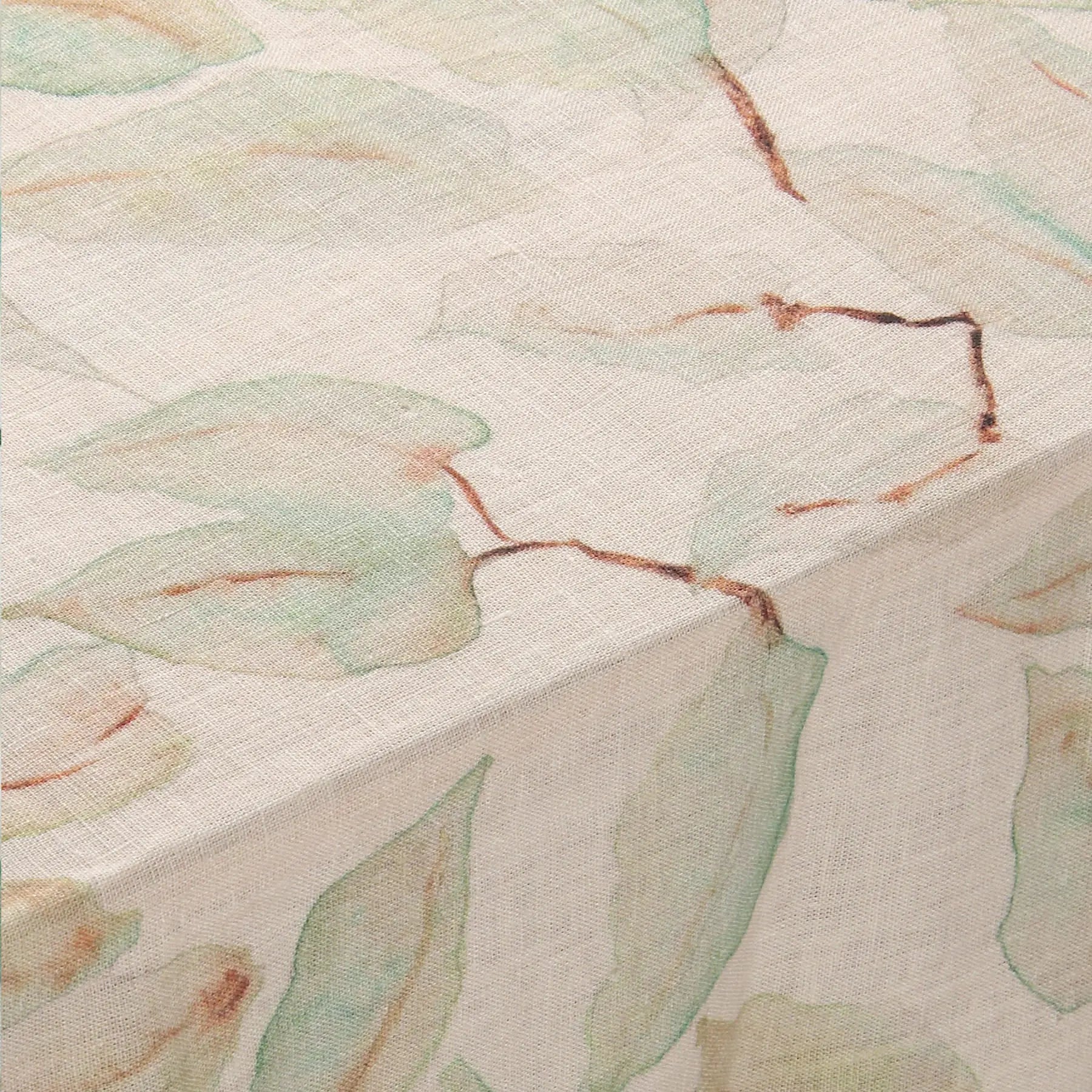 Grove Ivory Linen Table Cover SanctuaryLiving