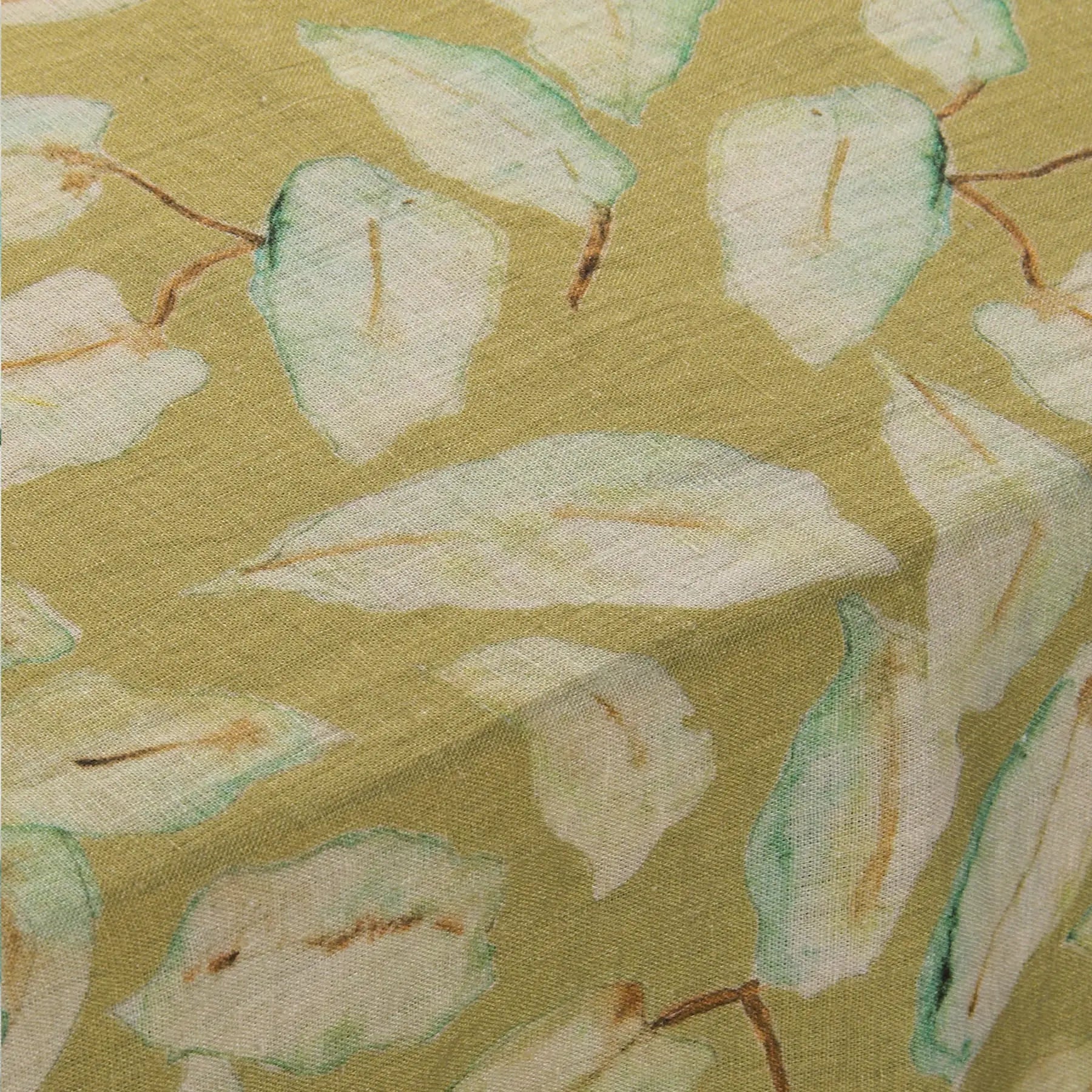 Grove Ochre Linen Table Cover SanctuaryLiving