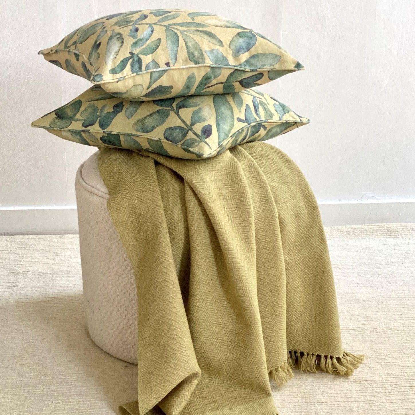 Ochre Cushion & Throw Gift Set