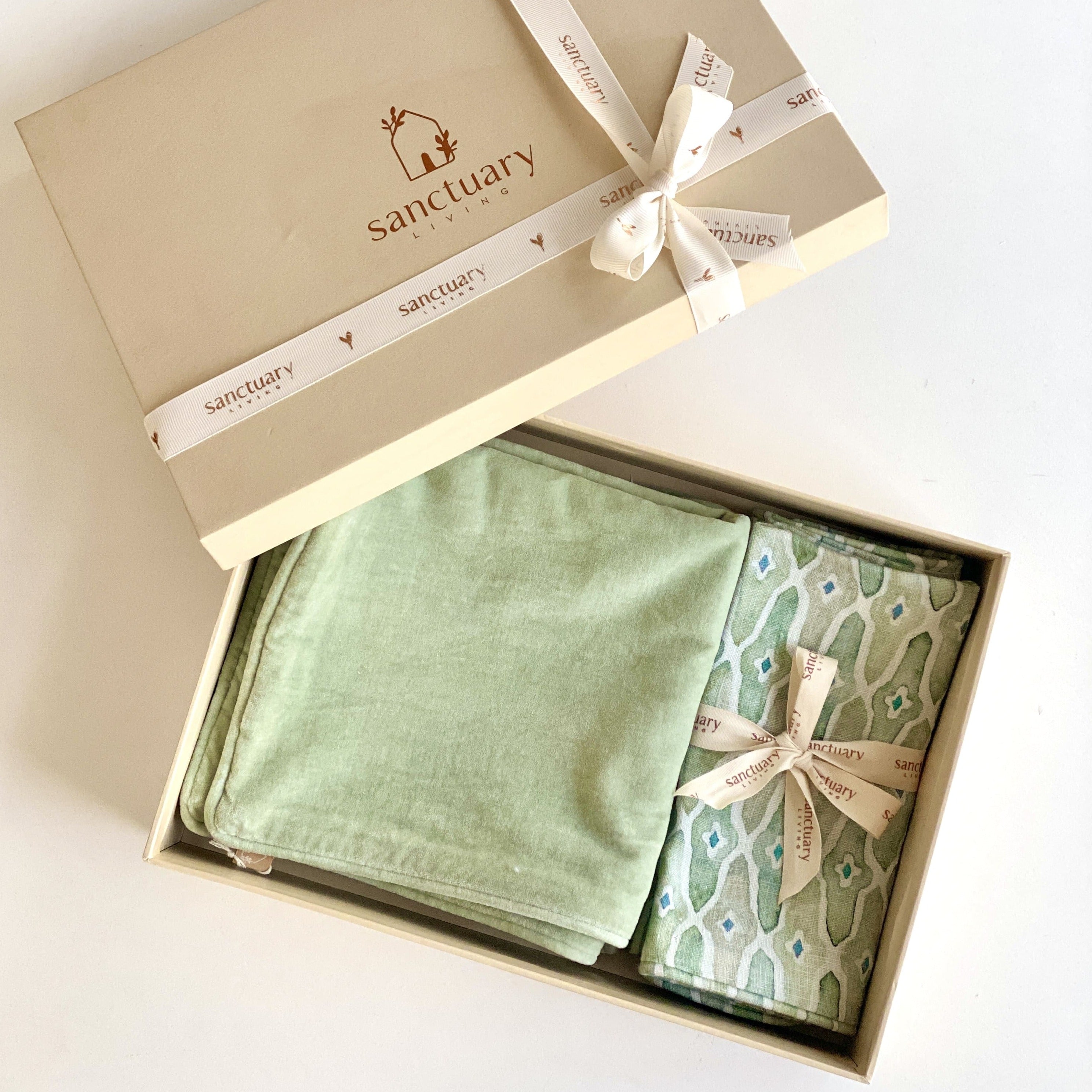 Sage Cushion Gift Set