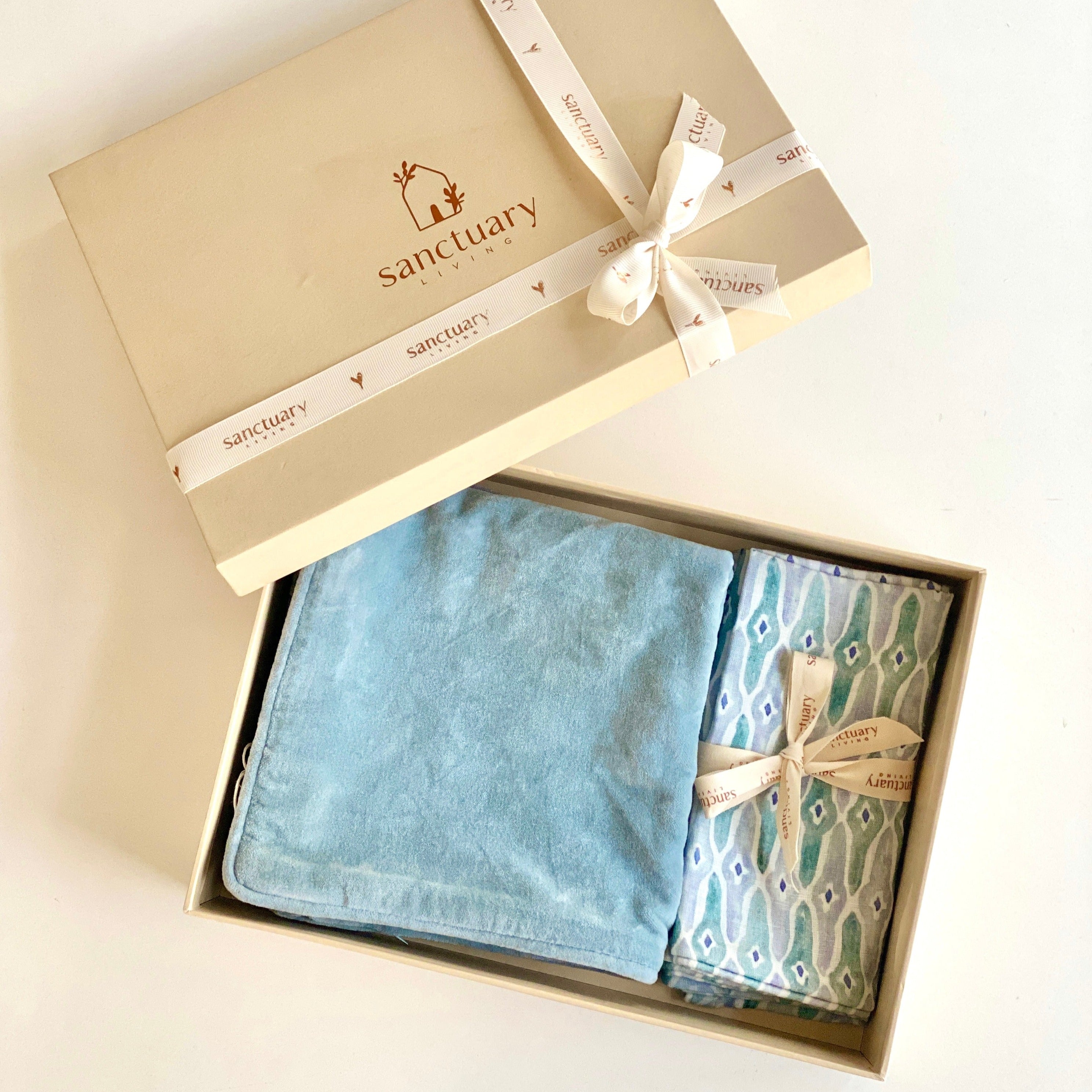 Baby Blue Cushion Gift Set