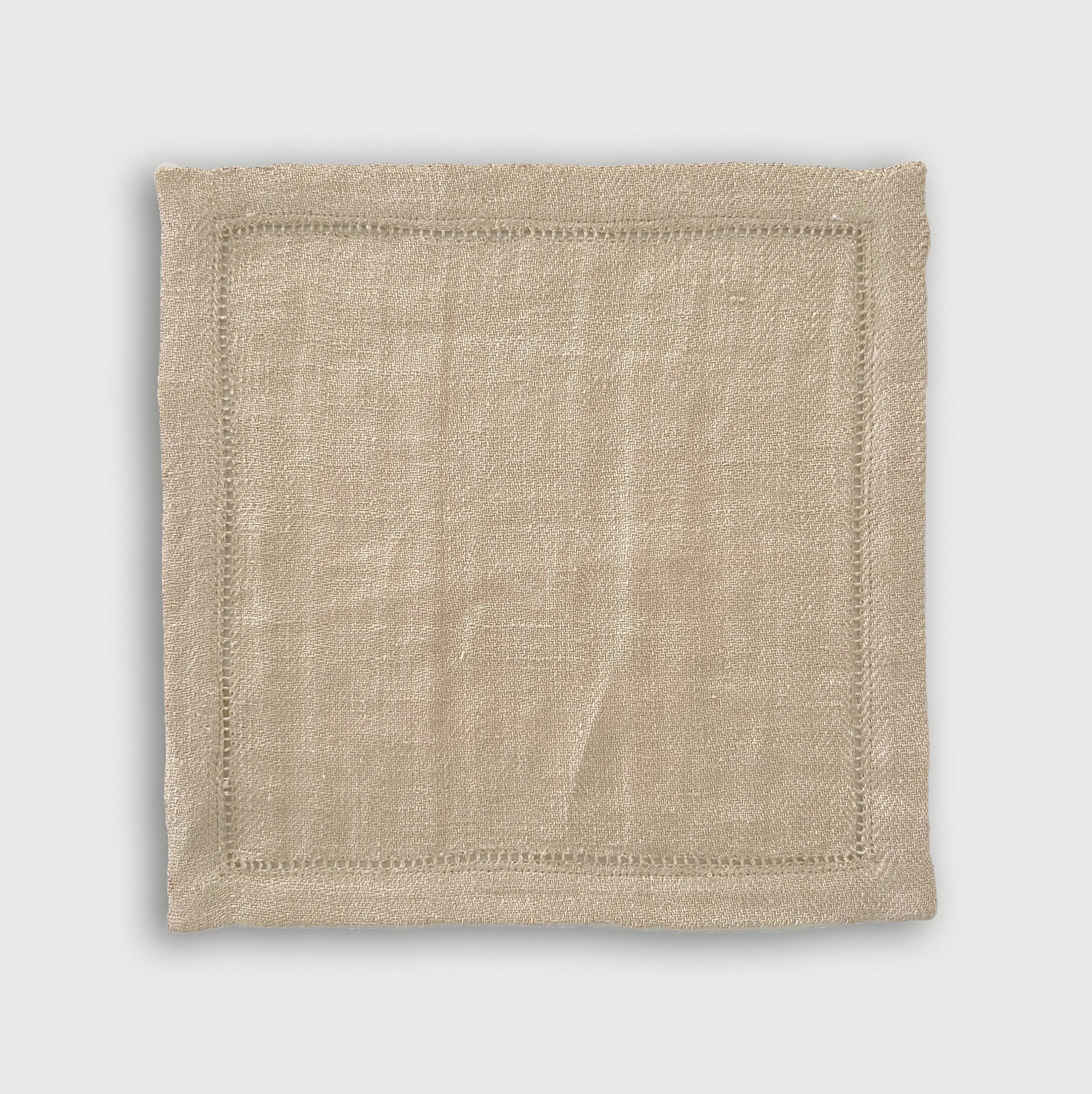 Blush Herringbone Linen Cocktail Napkins-Set of 4