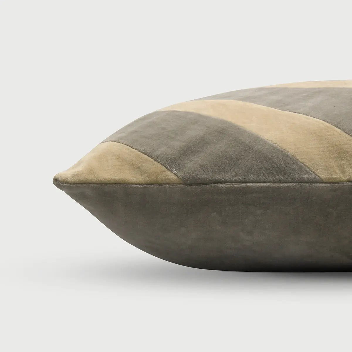 Heather Grey Velvet Stripe Cushion Cover SanctuaryLiving