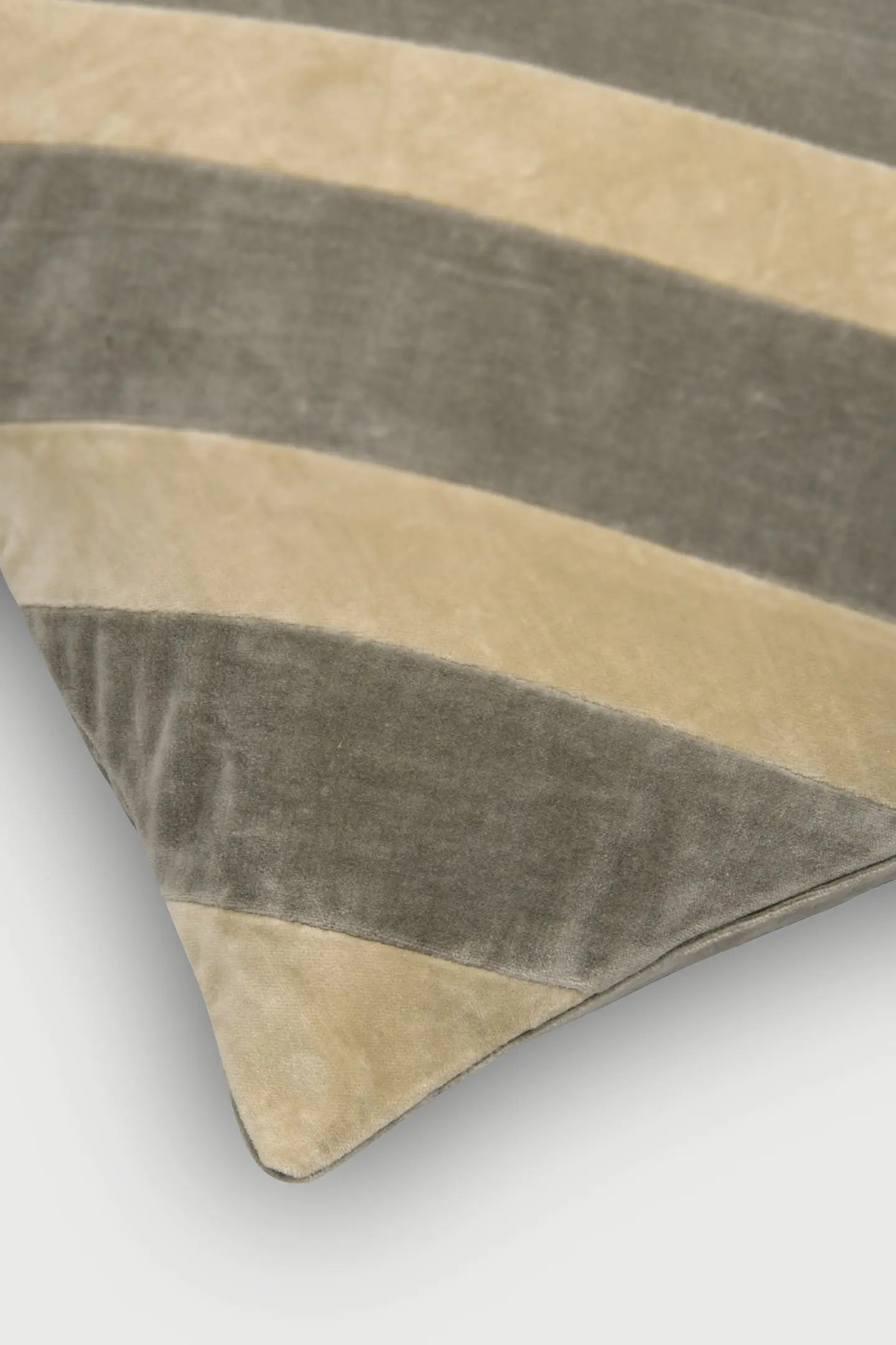 Heather Grey Velvet Stripe Cushion Cover SanctuaryLiving