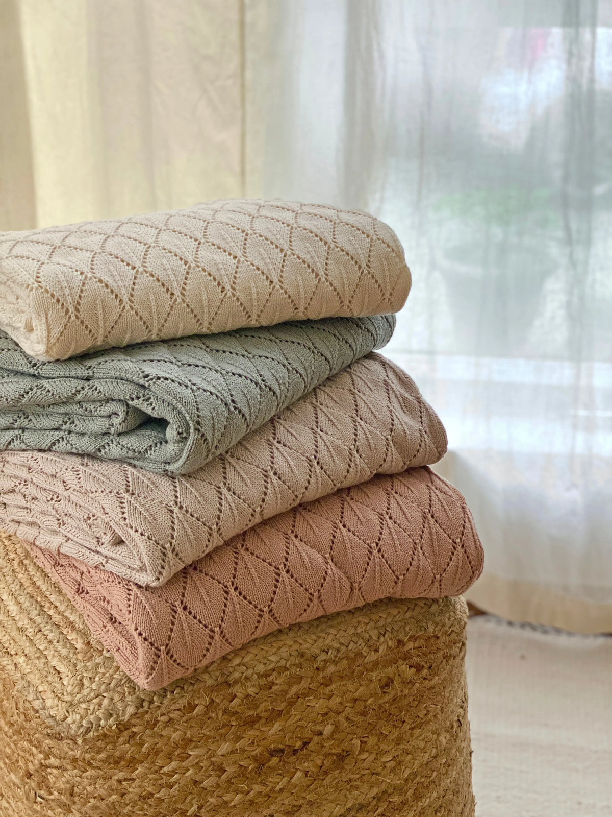 Hygge Sand Knitted Blanket SanctuaryLiving