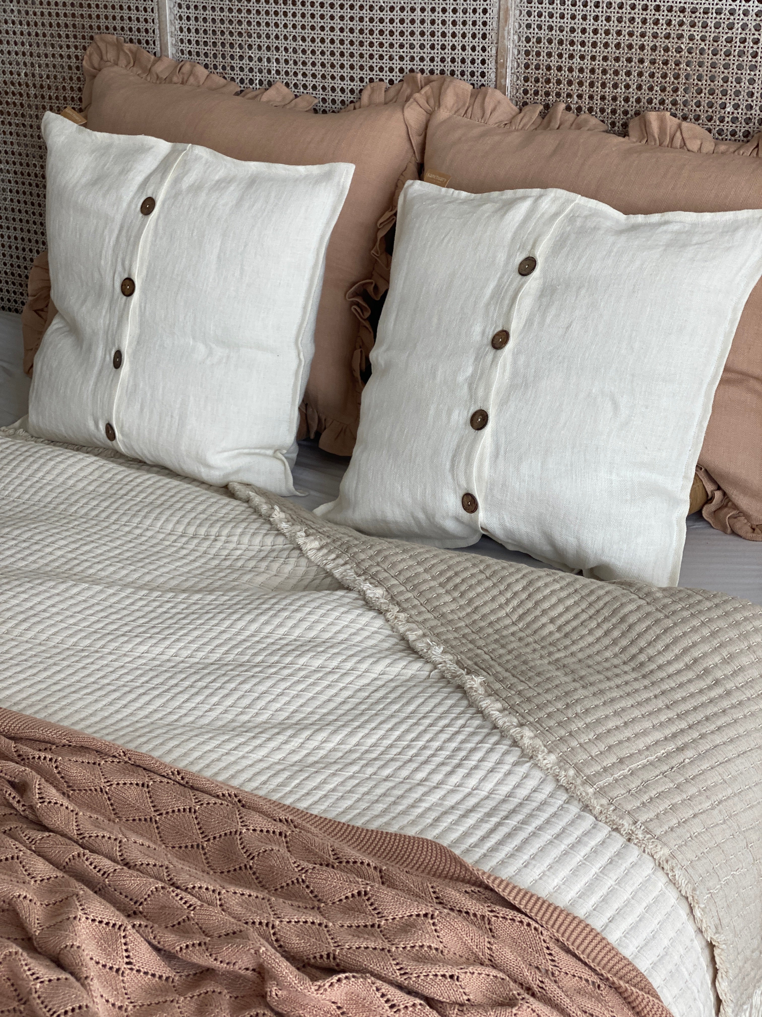 Trail Kantha Reversible Cotton Bedspread