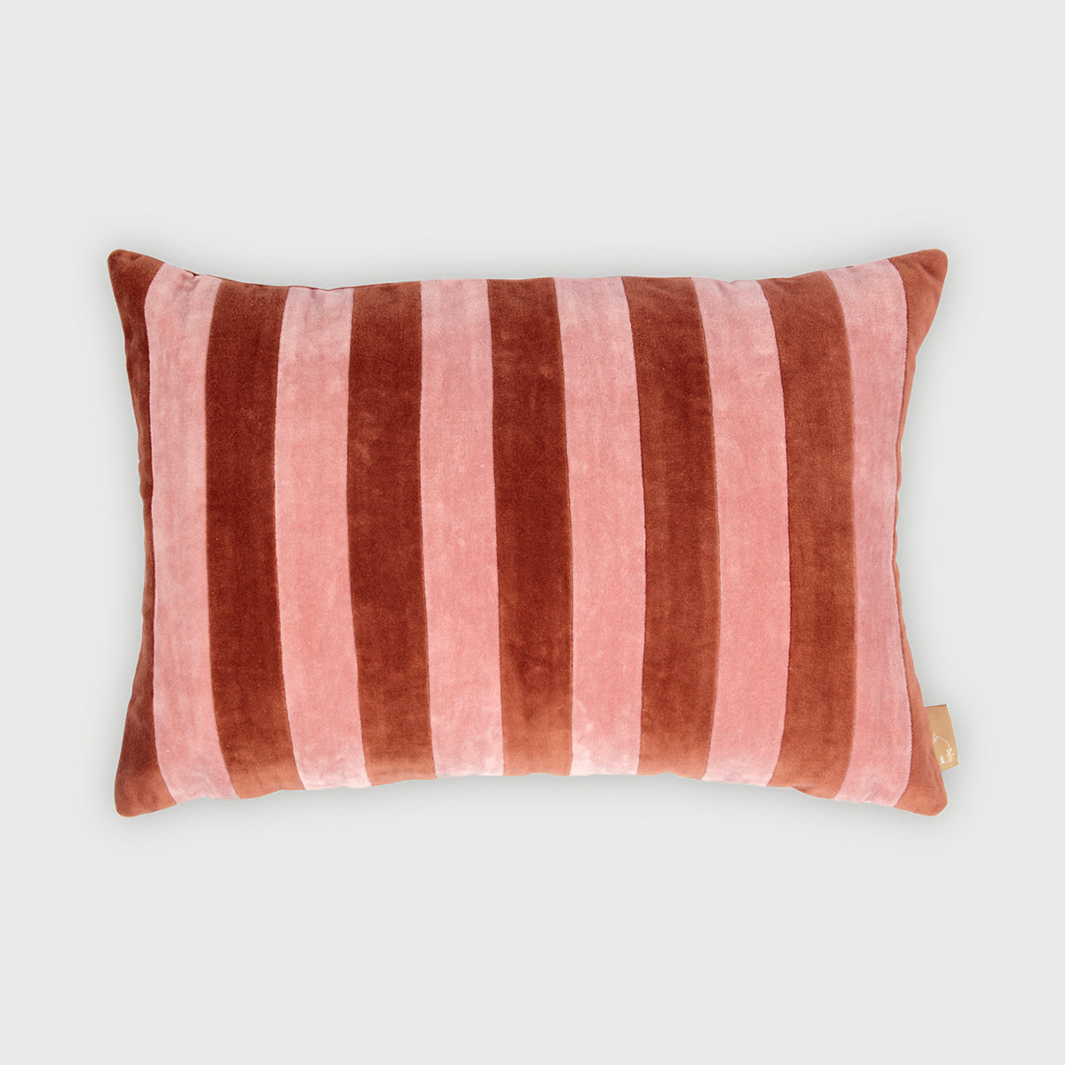 Holly Rhubarb Striped Oblong Cushion Cover