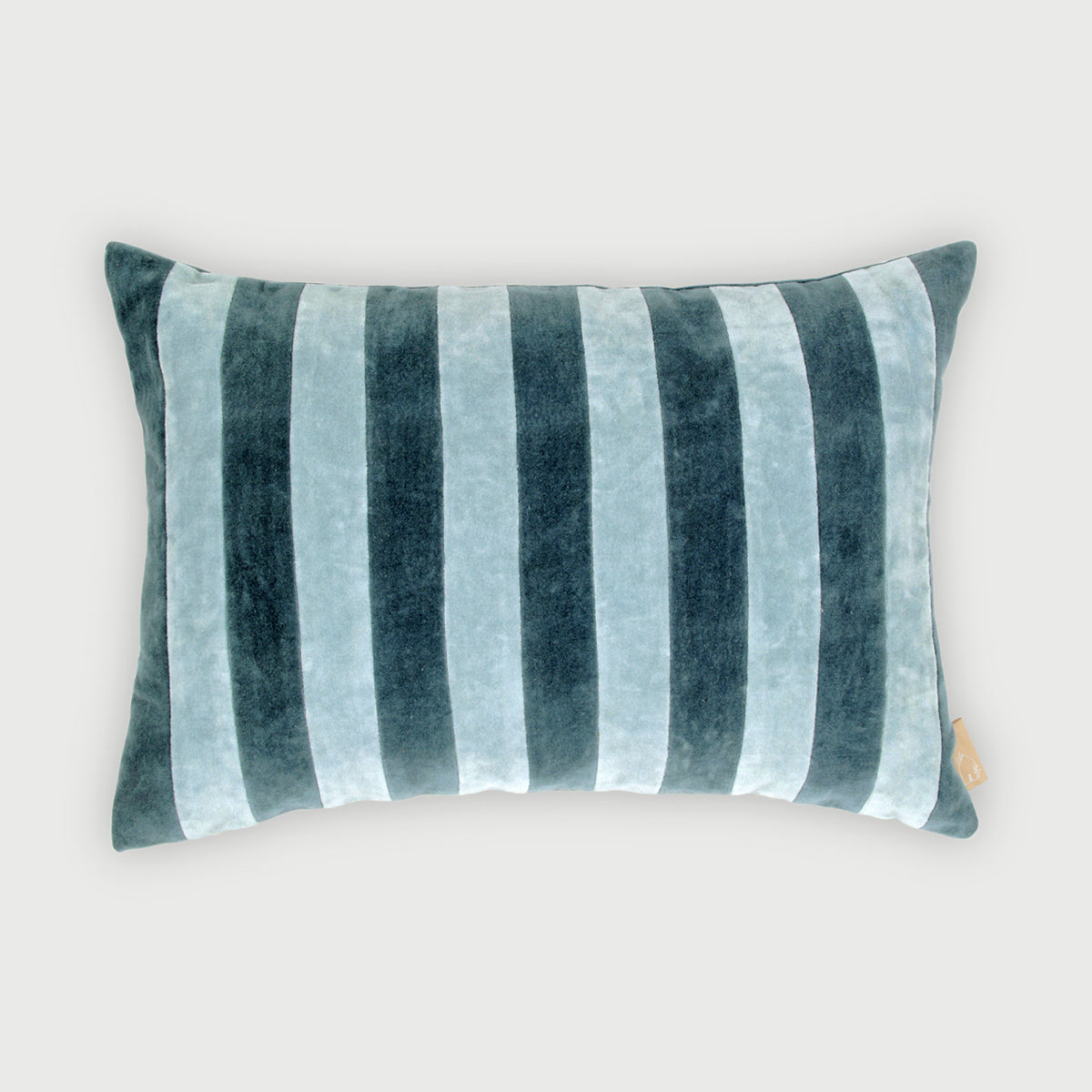 Holly Azure Striped Oblong Cushion Cover