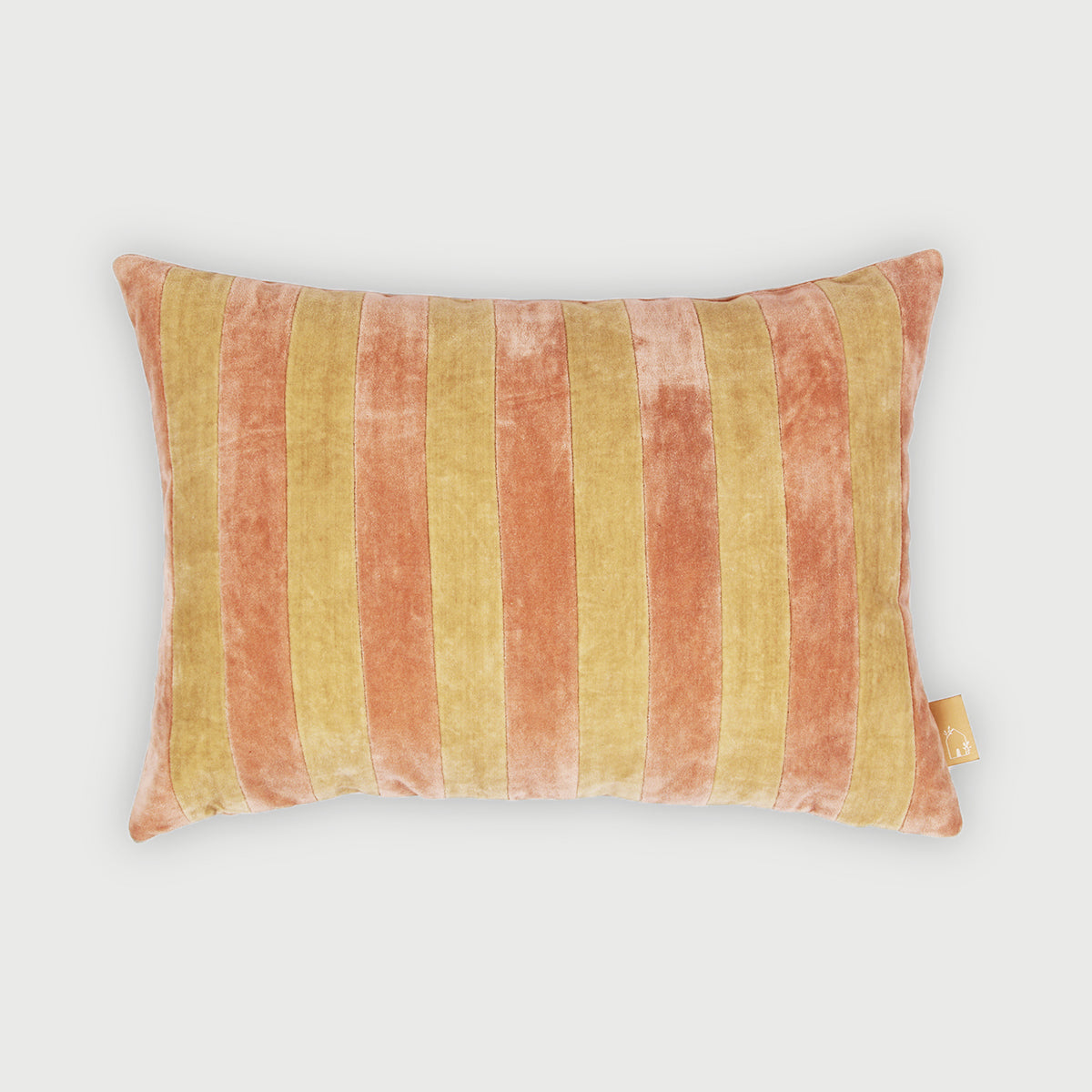 Holly Apricot Striped Oblong Cushion Cover