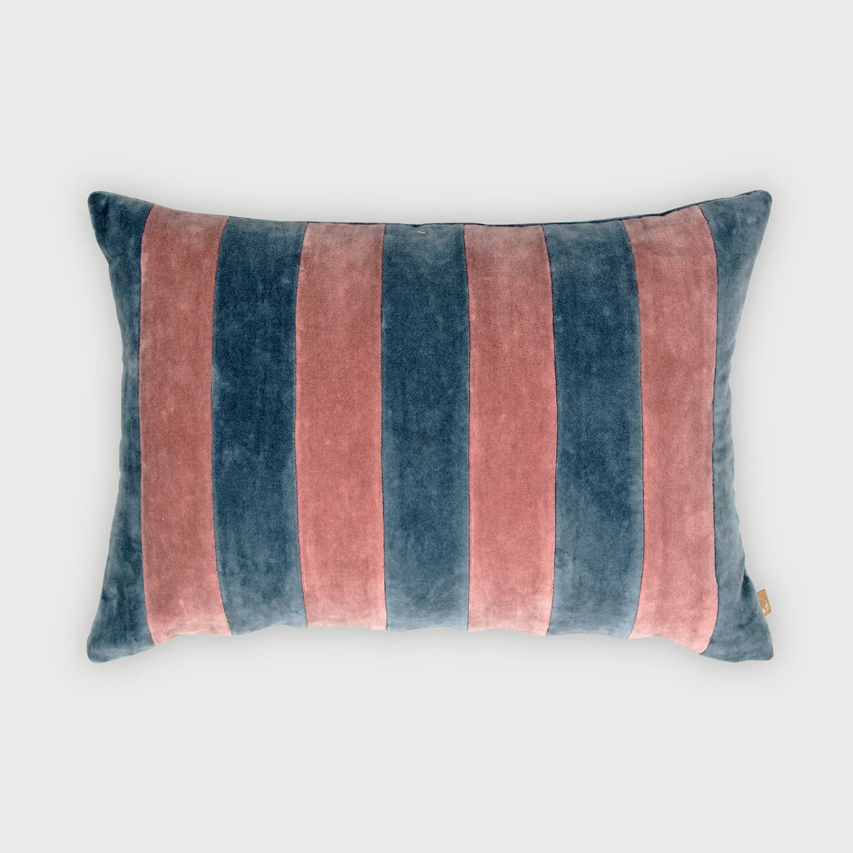 Willow Teal Striped Oblong Cushion Cover