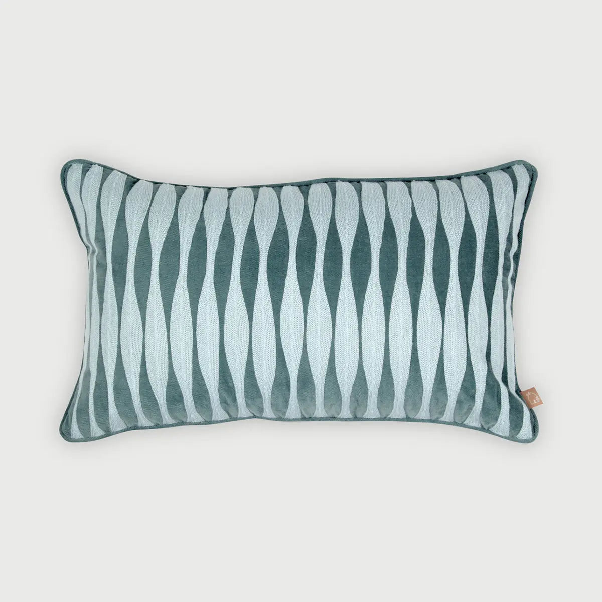 Ripple Teal Oblong Cushion Cover SanctuaryLiving