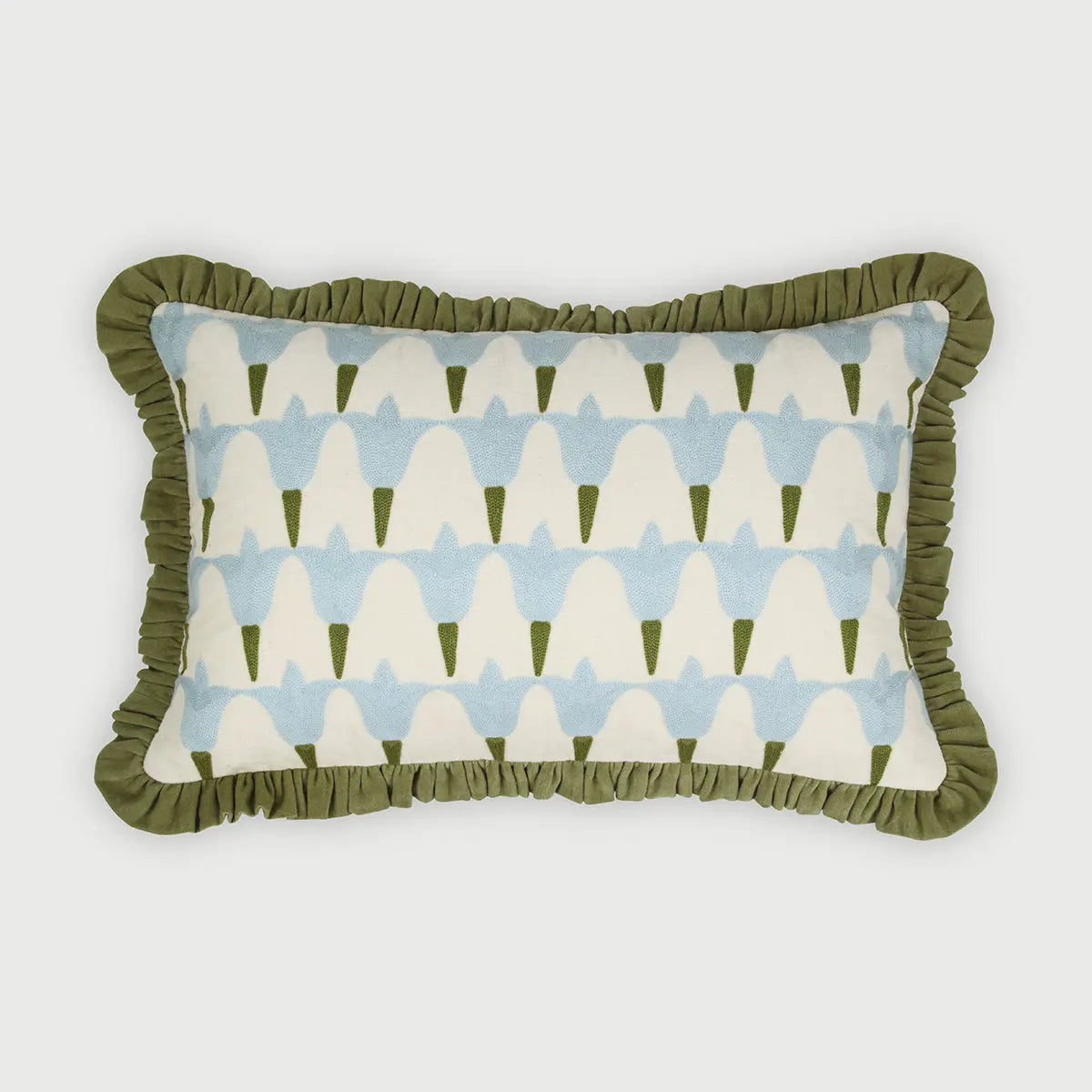 Tulip Light Blue Oblong Cushion Cover SanctuaryLiving