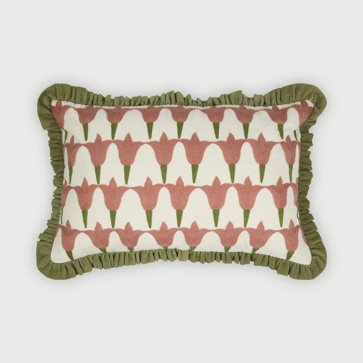 Tulip Raspberry Oblong Cushion Cover SanctuaryLiving