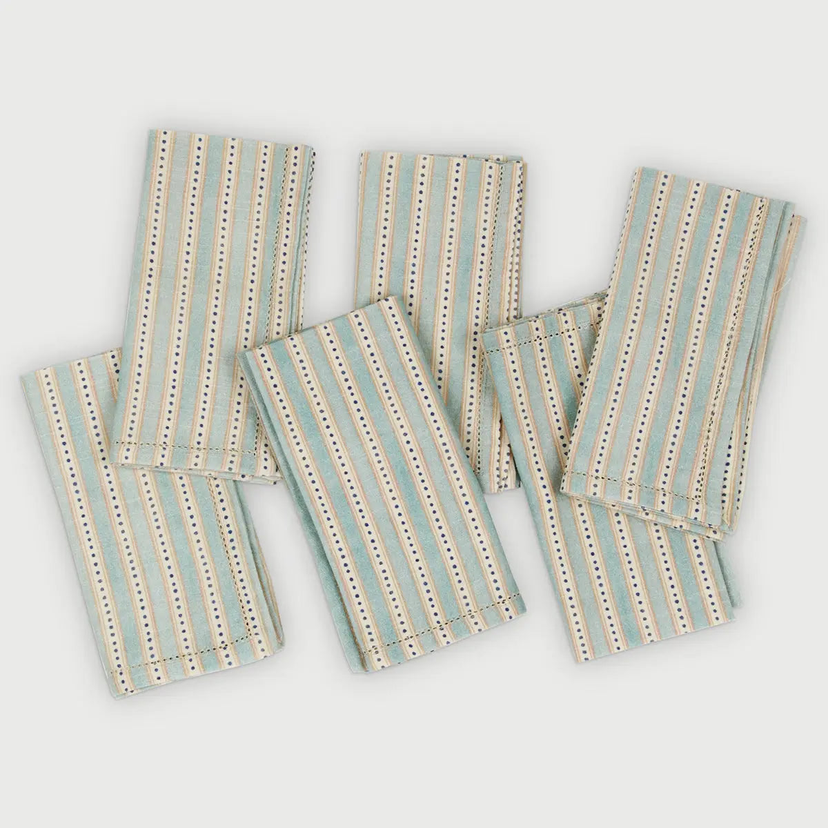 River Soft Blue Table Napkins-Set of 6 SanctuaryLiving