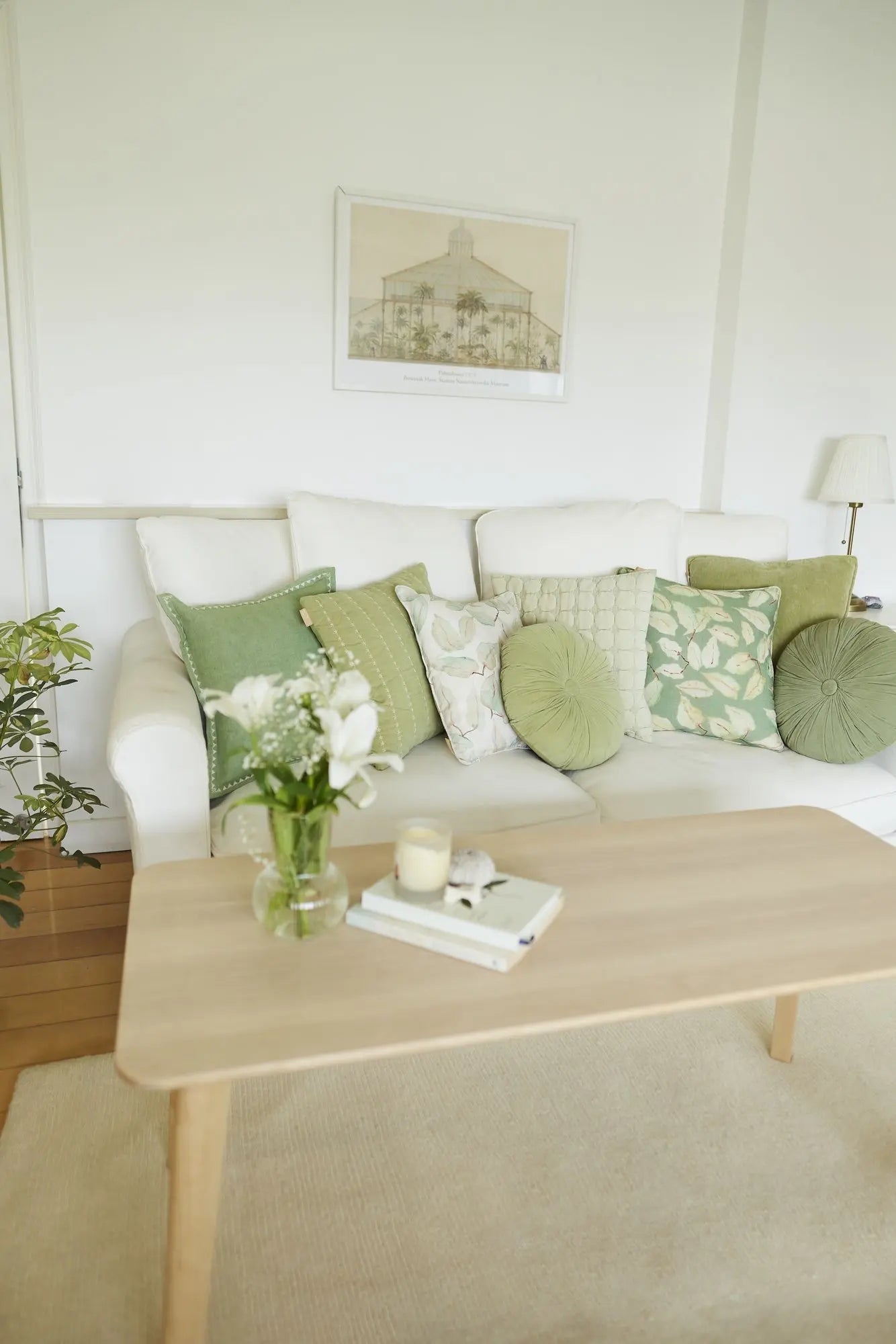 Mirage Fern Linen Cushion Cover SanctuaryLiving