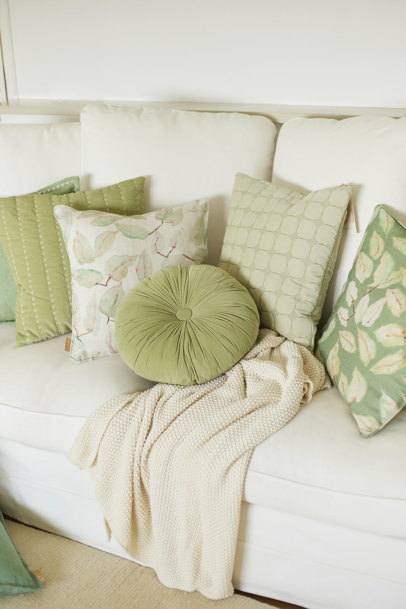 Grove Ivory Linen Cushion Cover