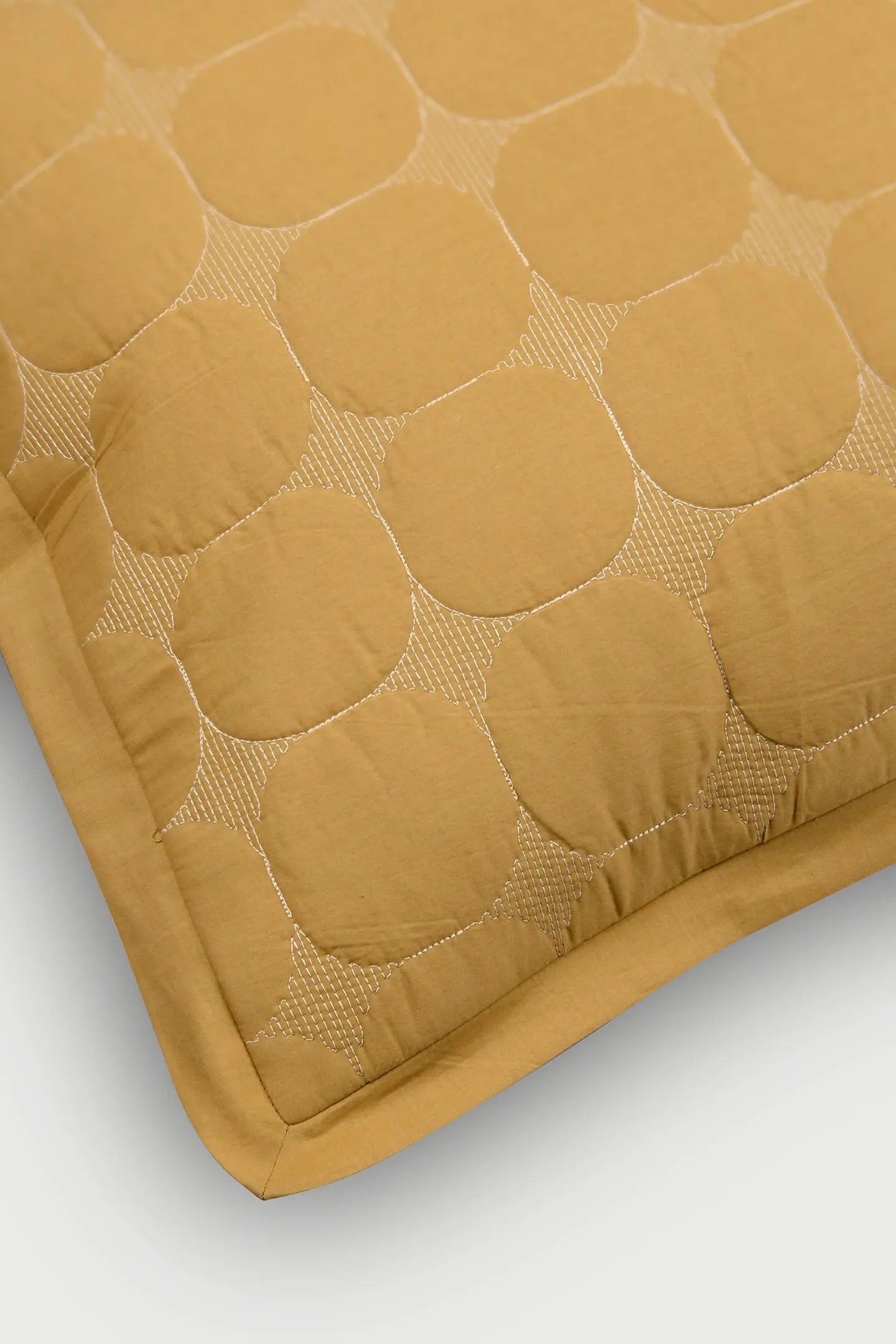 Zen Ochre Cotton Quilted Bedding Set SanctuaryLiving