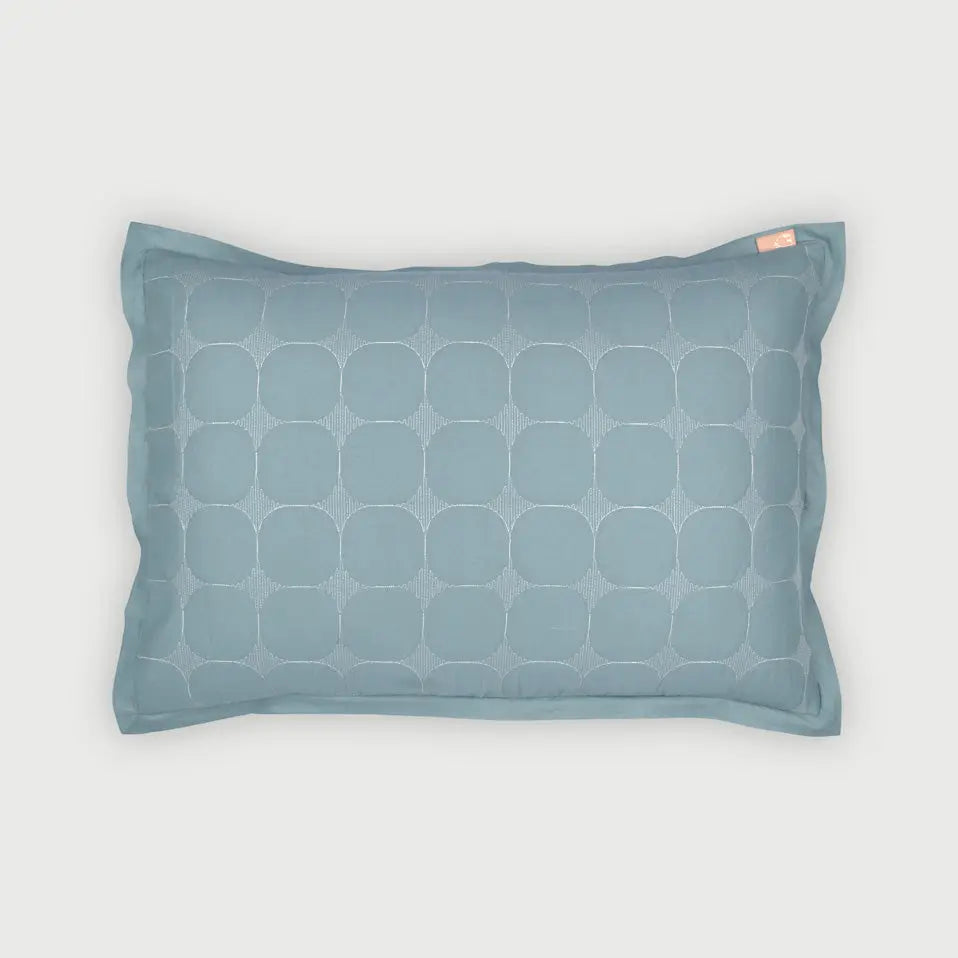 Zen Azure Cotton Quilted Bedding Set SanctuaryLiving