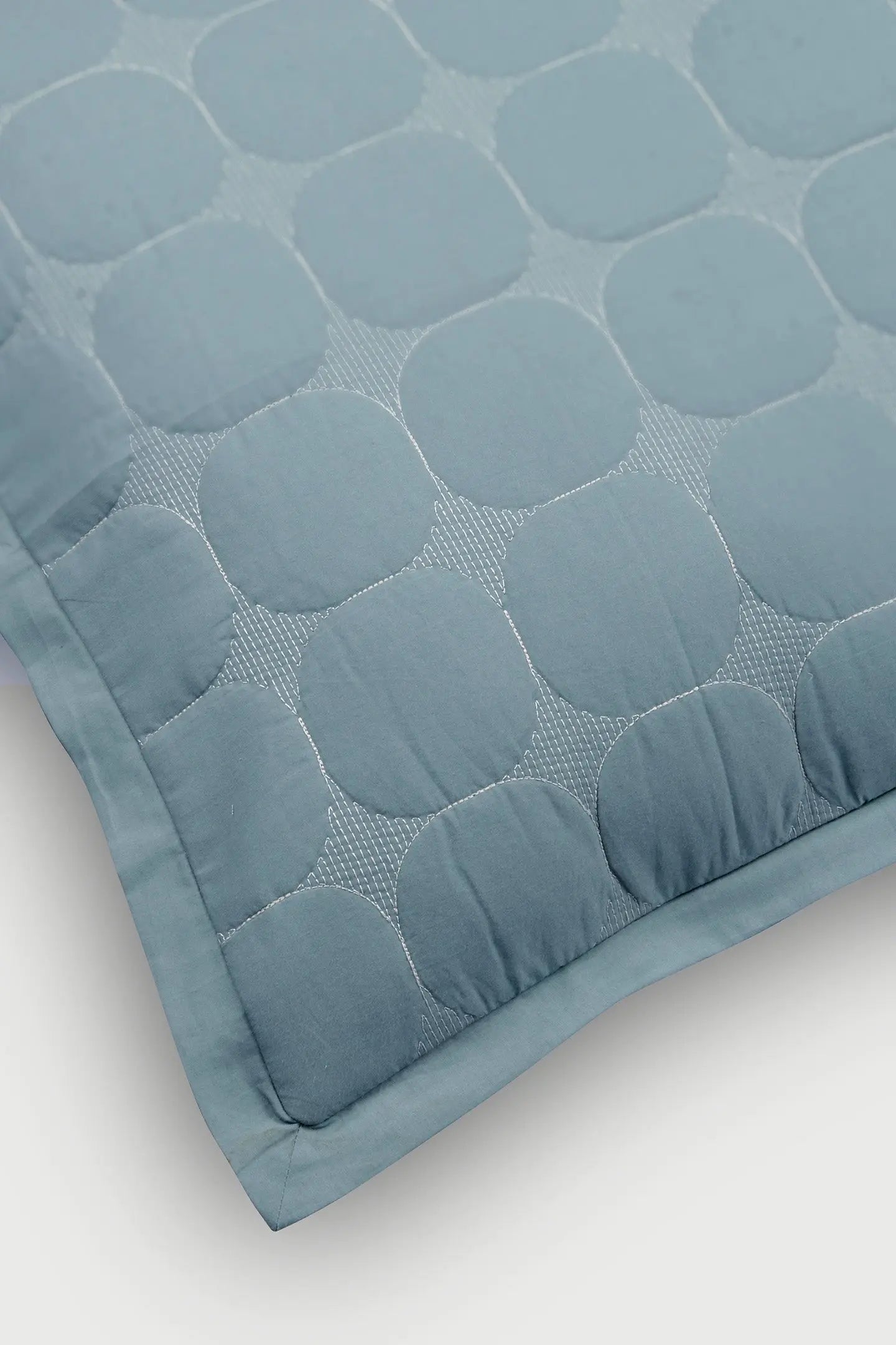 Zen Azure Cotton Quilted Bedding Set SanctuaryLiving