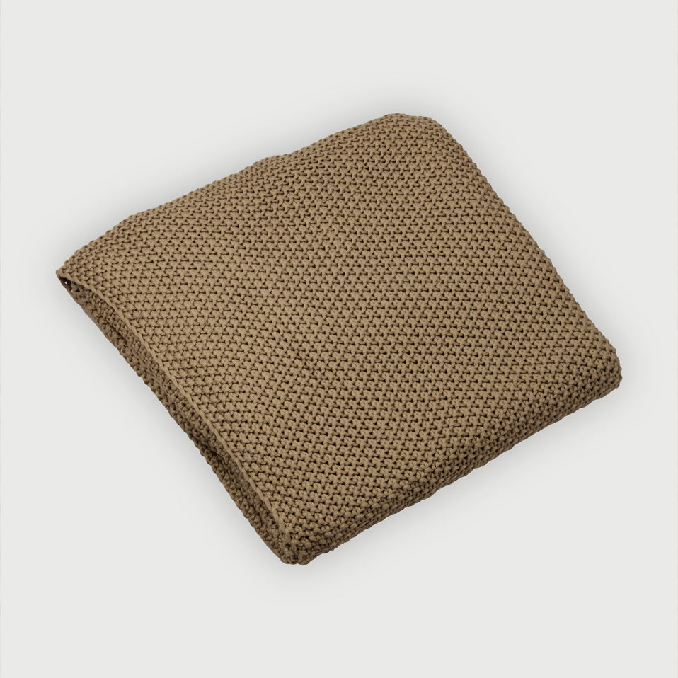 Olive Moss Knit Throw