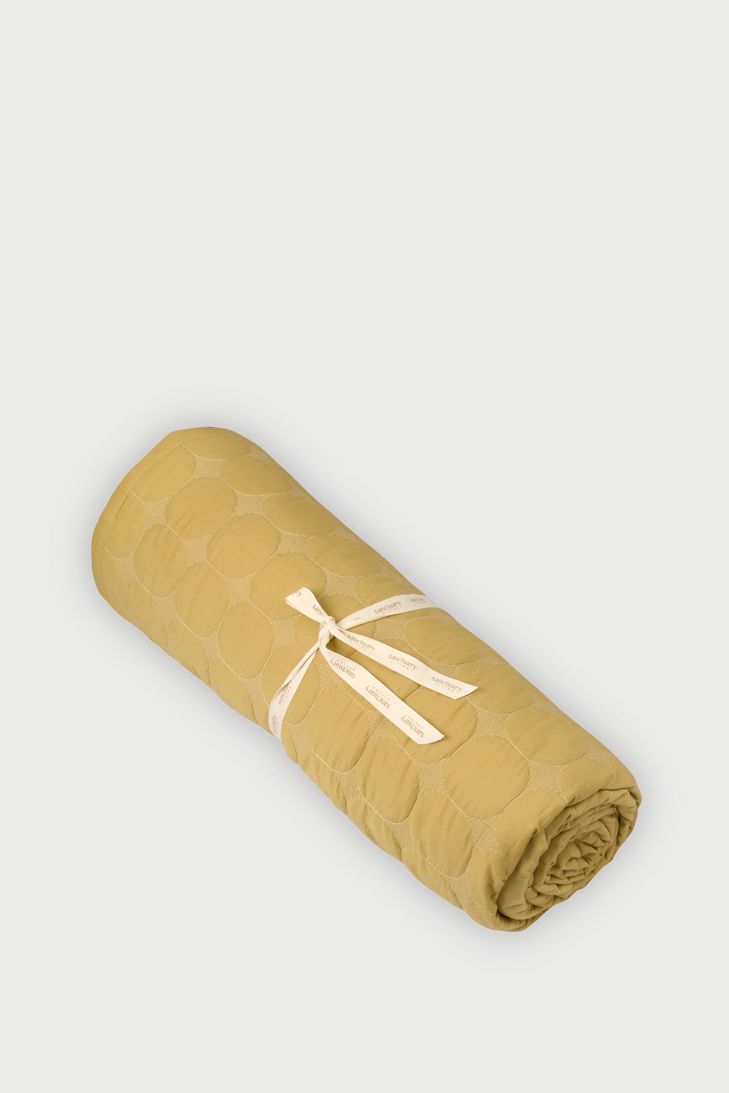 Zen Ochre Cotton Quilted Bedding Set